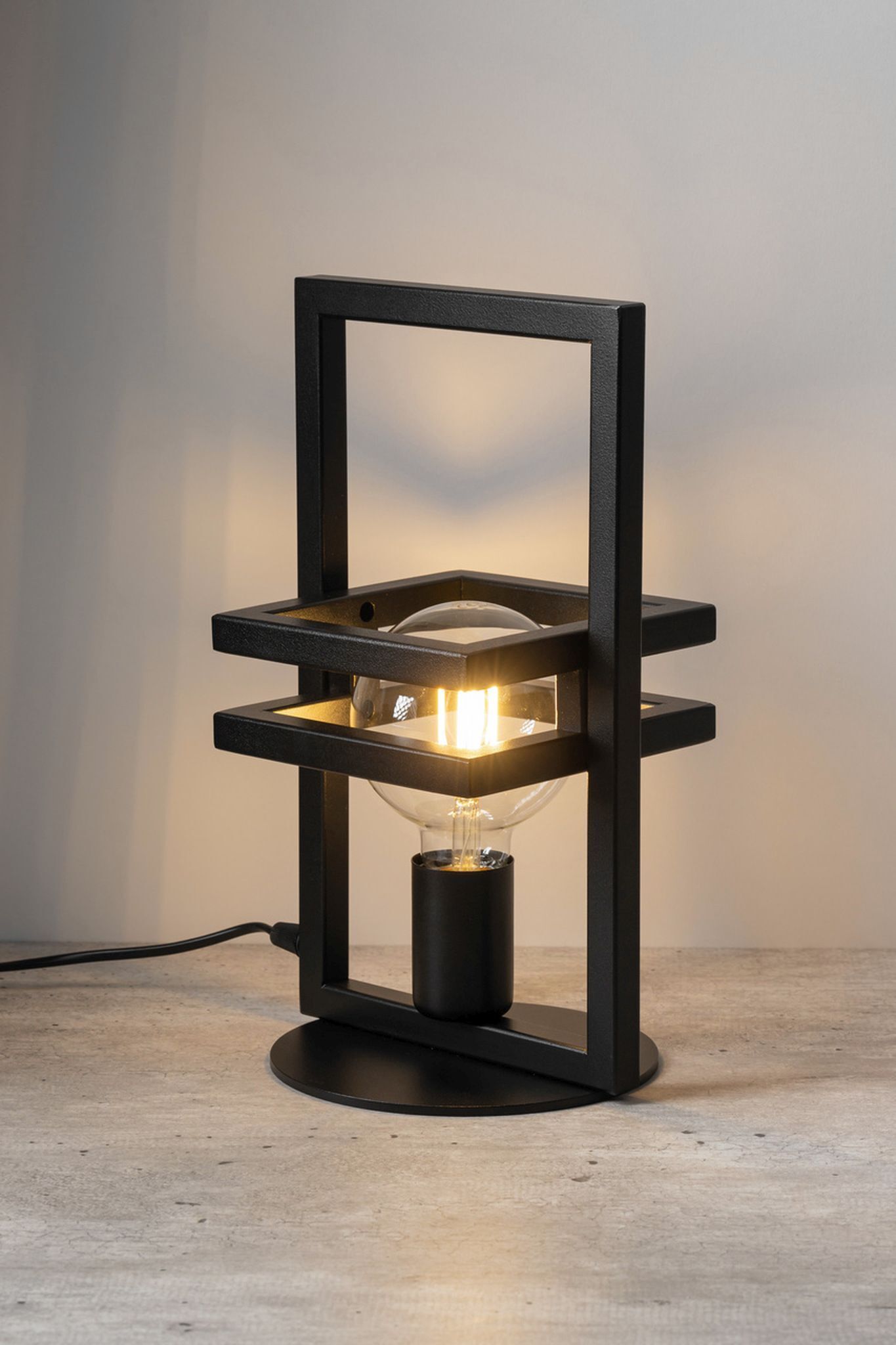 Tischleuchte Schwarz Metall 32 cm klein Lesen Arbeiten