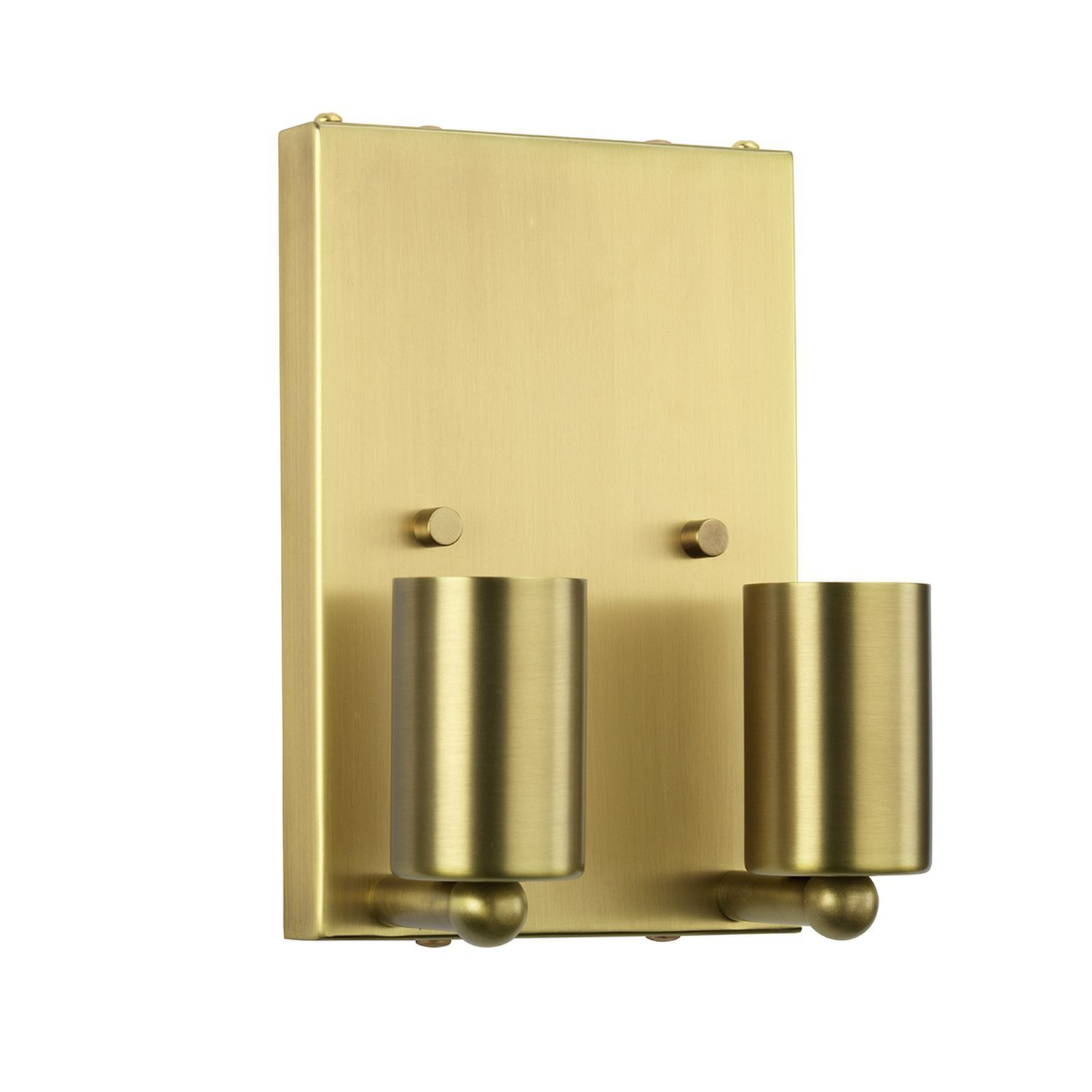 Wandlampe Stoff Creme Messing Up Down wohnlich