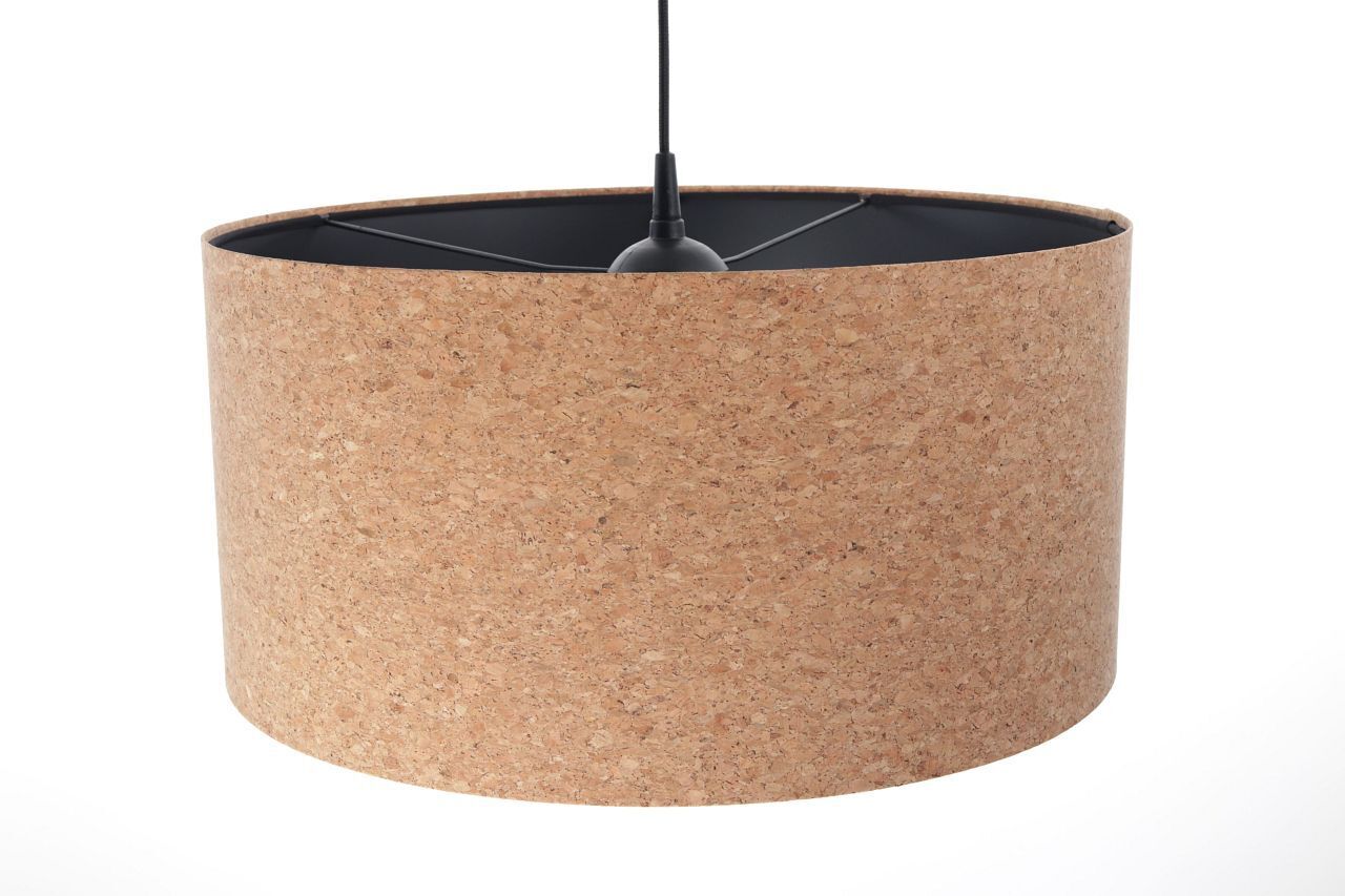Hängelampe E27 Ø 50 cm Natur Schwarz Kork Modern