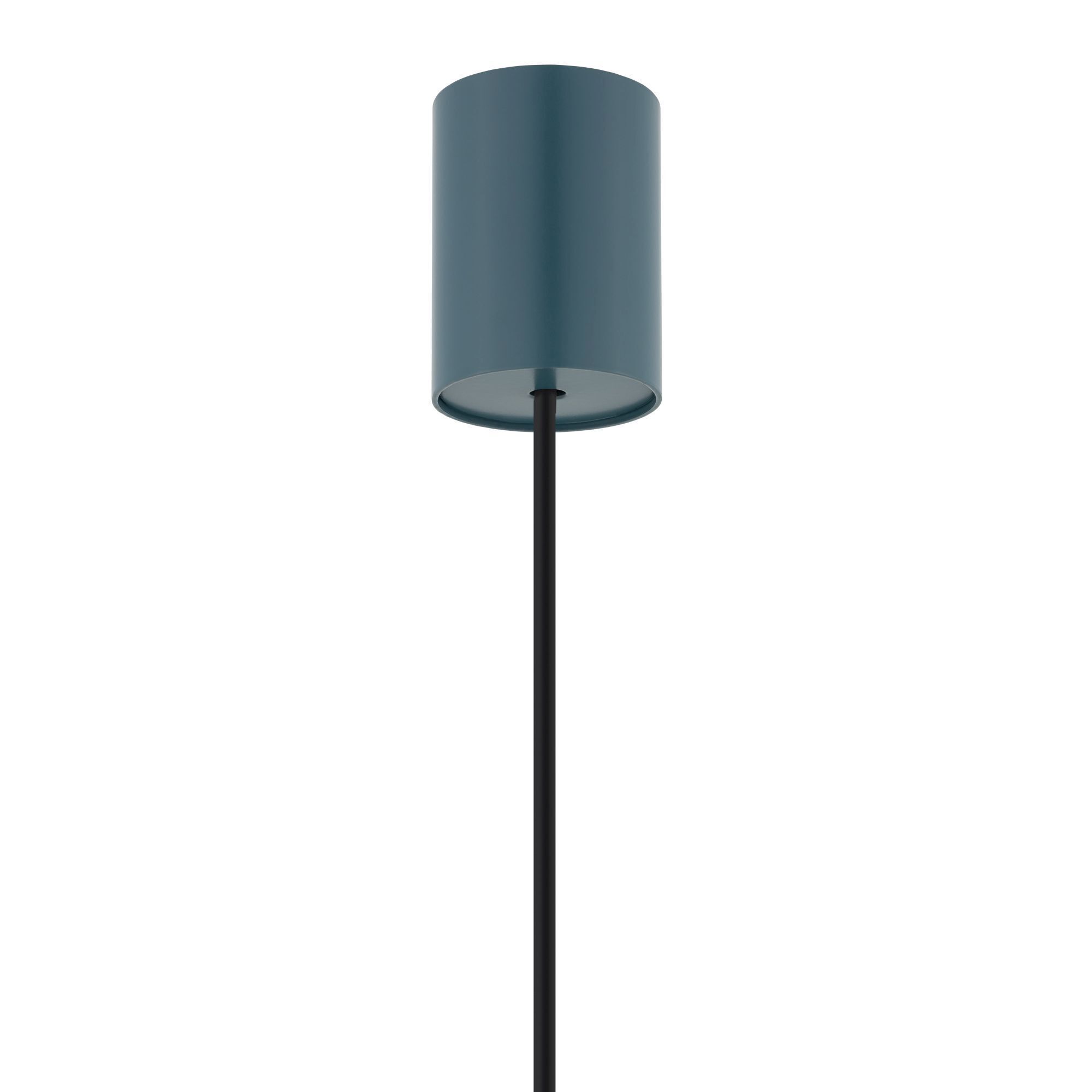 Stehlampe, Lampenfuß, Teal, Tealblau, Schirm