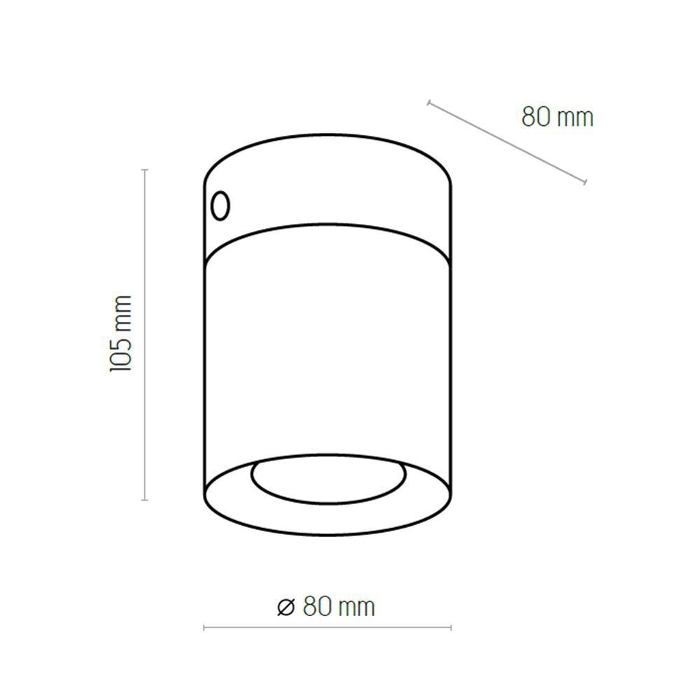 Aufbauspot Schwarz Metall GU10 akzentuiertes Licht