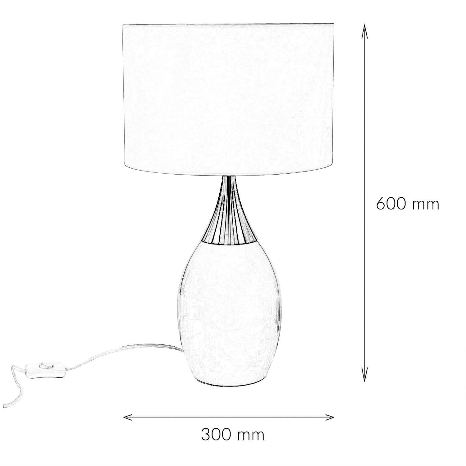 Tischleuchte Ø30cm Klassisch elegant Lampe, Tischlampe
