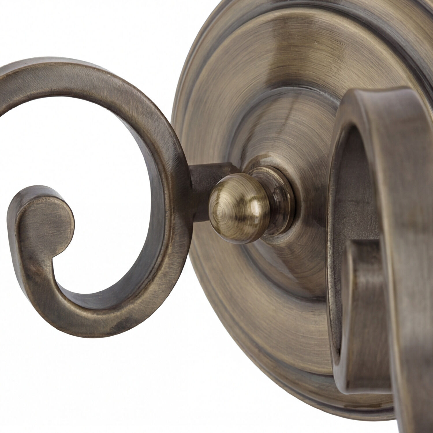 Wandleuchte rustikal Klingelknauf, Türrosette, Metall, Antik Bronze, Garnitur