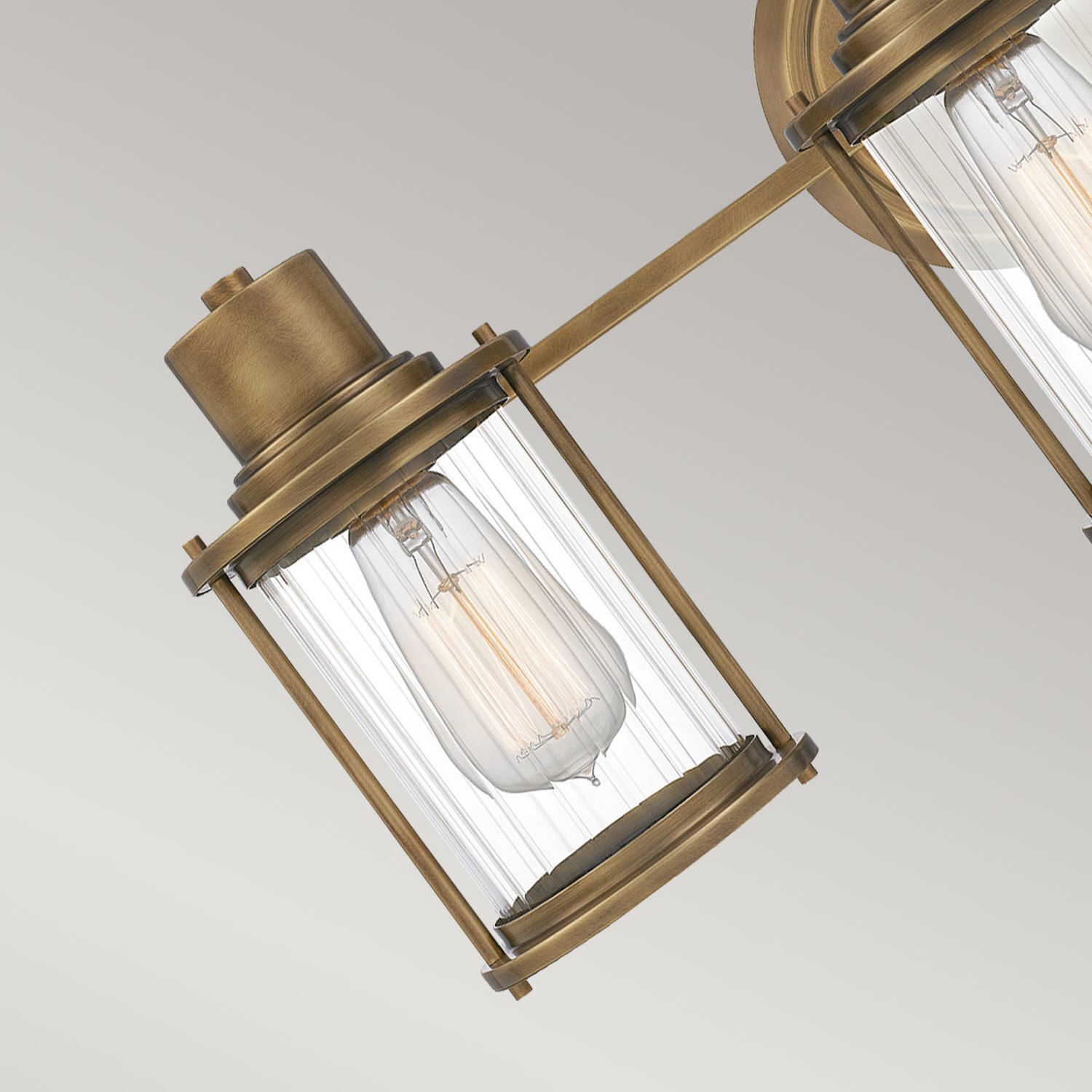 Badleuchte Wand Metall Glas IP44 B: 56 cm 3-flammig länglich