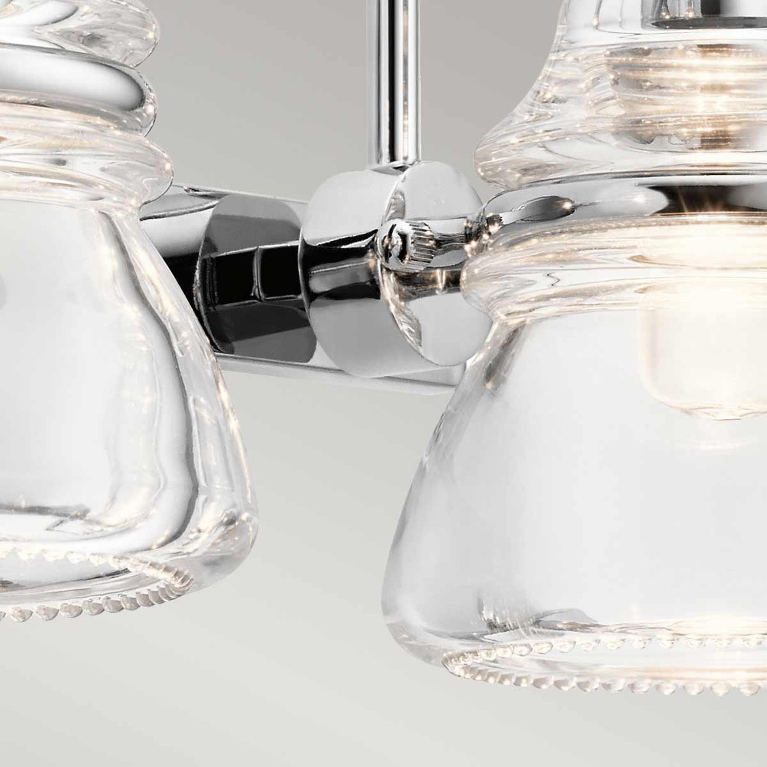 Badezimmerleuchte LED G9 IP44 B: 33,6 cm Metall Glas in Chrom