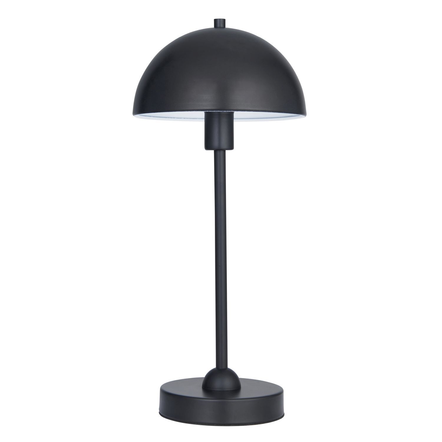 Pilzleuchte Schwarz Metall 41 cm Kabelschalter E14 ALFIE