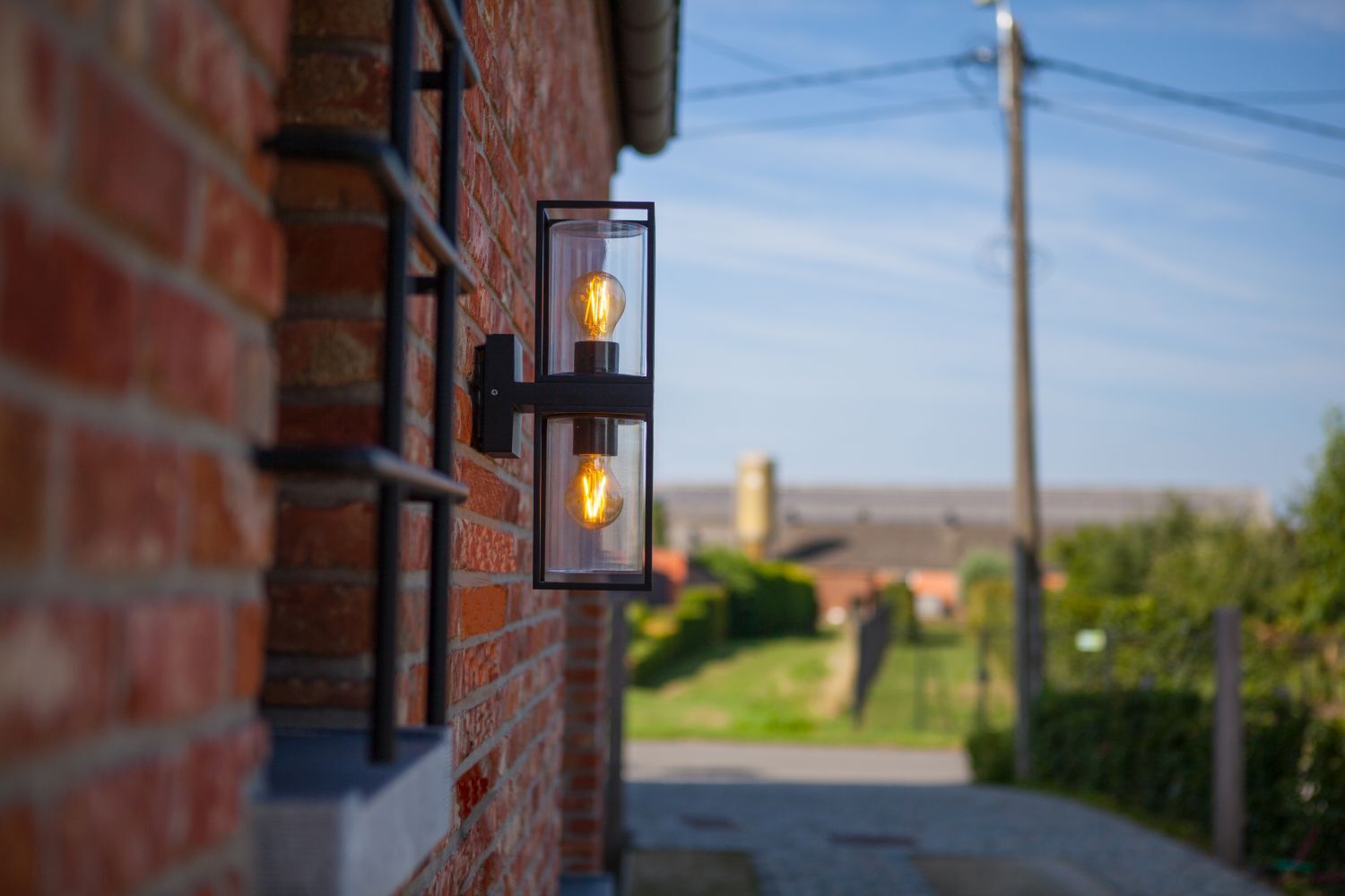 Außenleuchte Wand Anthrazit IP44 eckig Modern ELLAYINA Stadt, Straße, Städtisch, Ziegel, Leicht