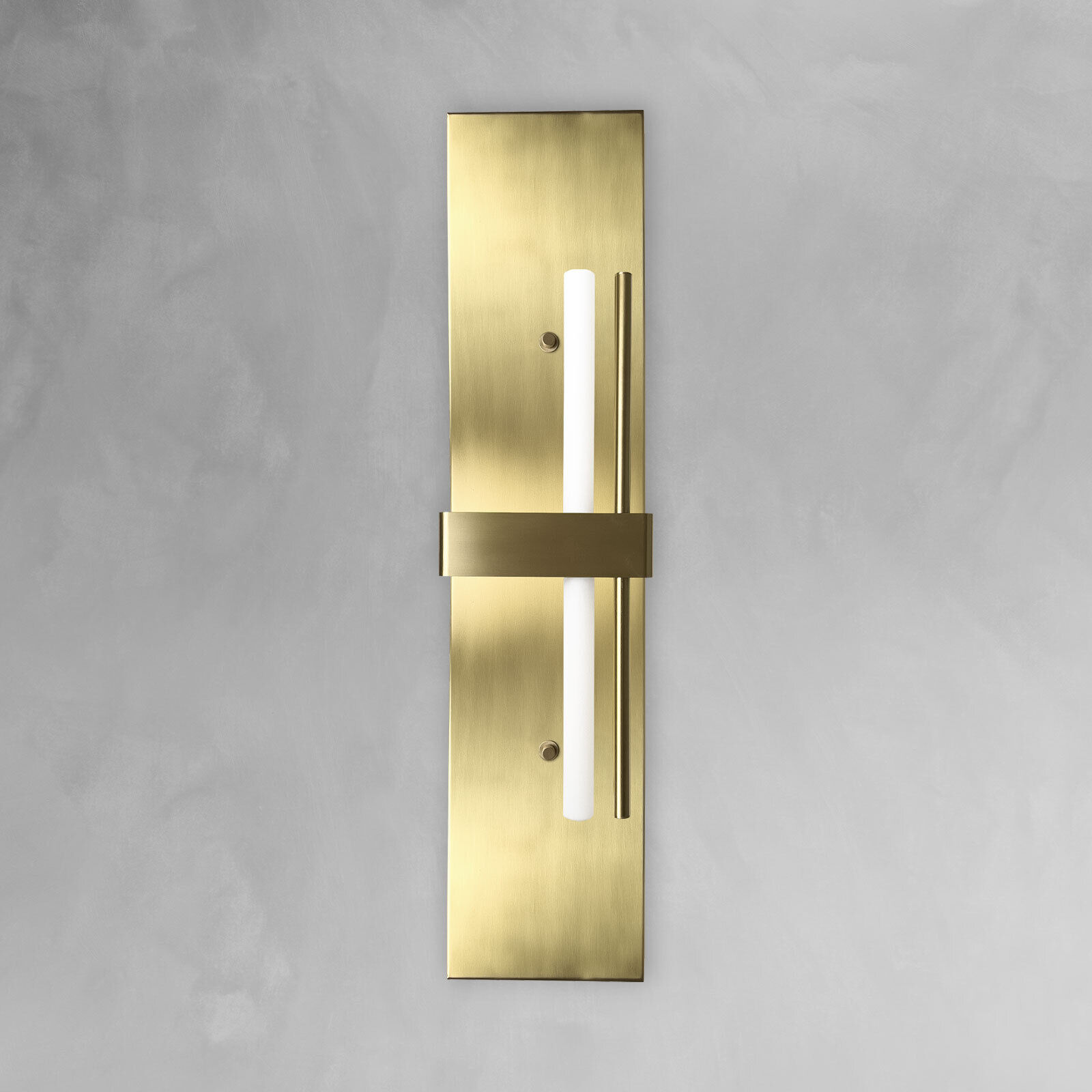 Wandlampe Messing H: 80 cm groß massiv in Bronze hell für S14d