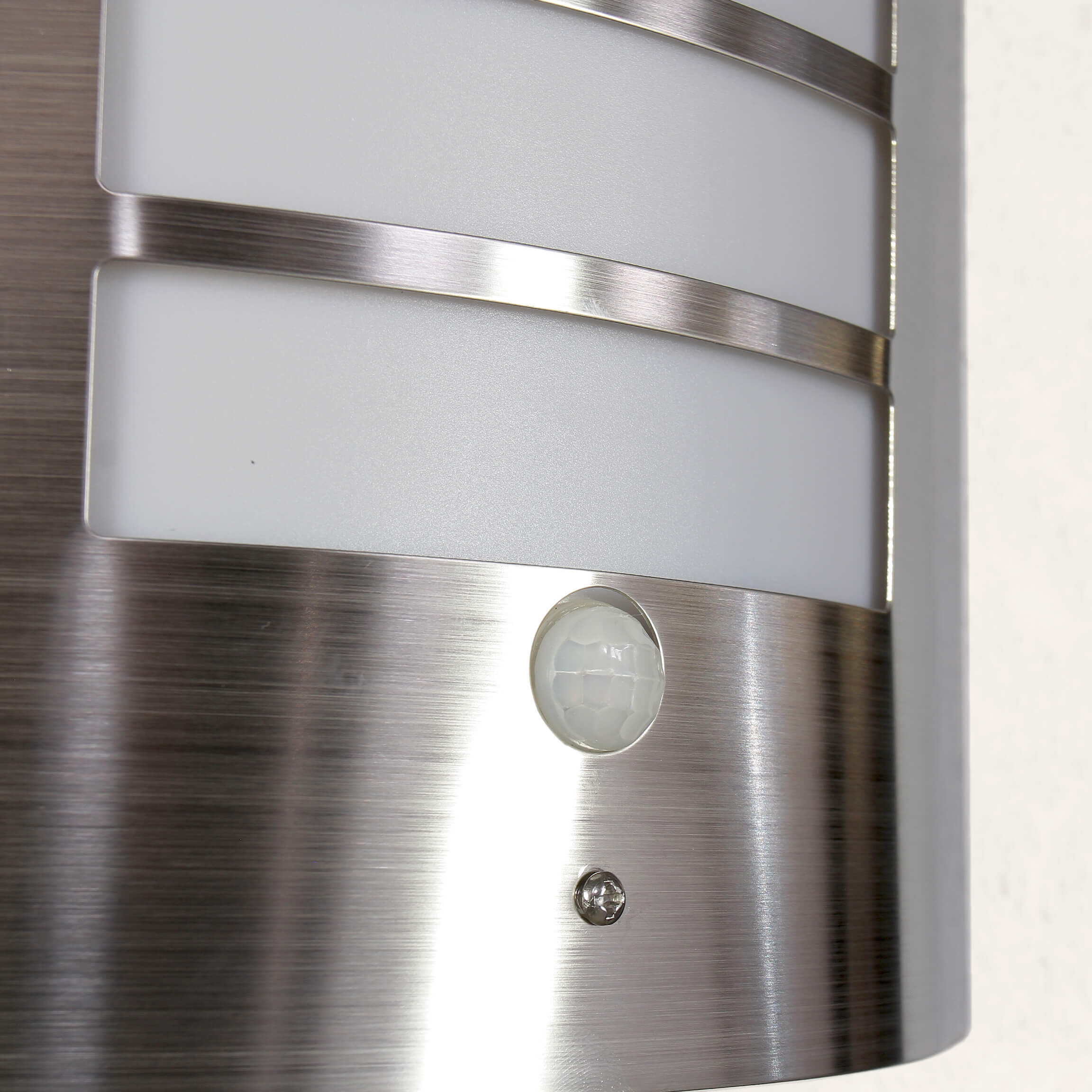 Wandleuchte Bewegungsmelder Edelstahl IP44 wetterfest Aluminium