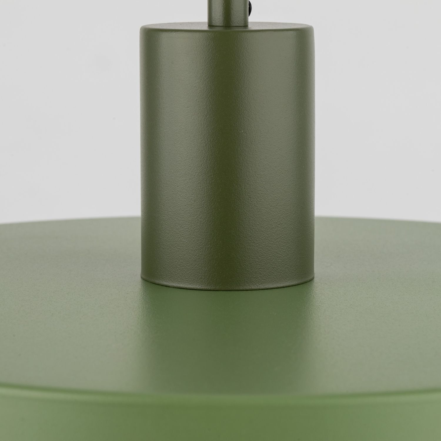 Grüne Pendelleuchte E27 Ø30 cm rund Vintage Metall Zylinder, Töpferei