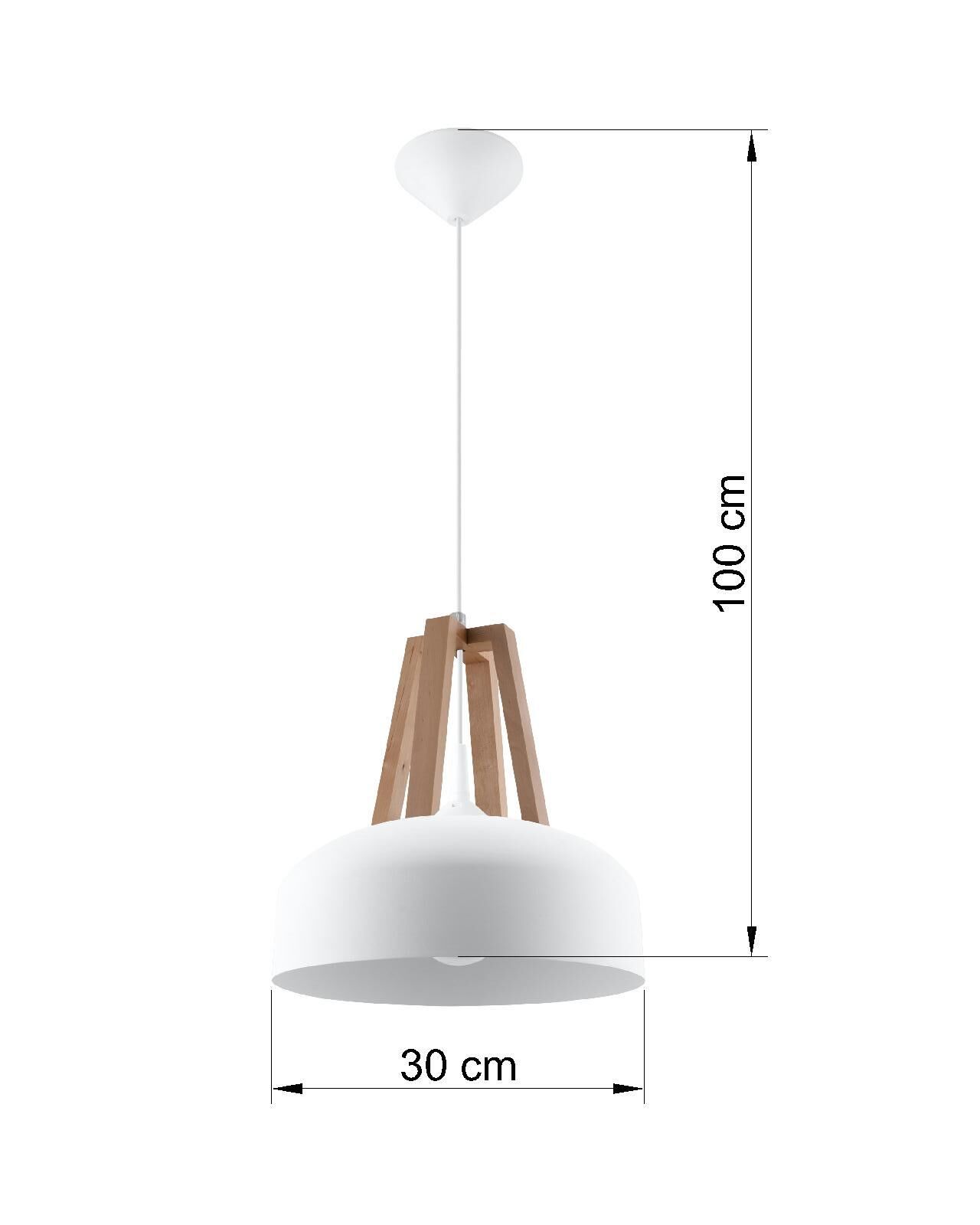 Hängeleuchte Weiß Ø30cm rund Retro vielseitig MANILIA
