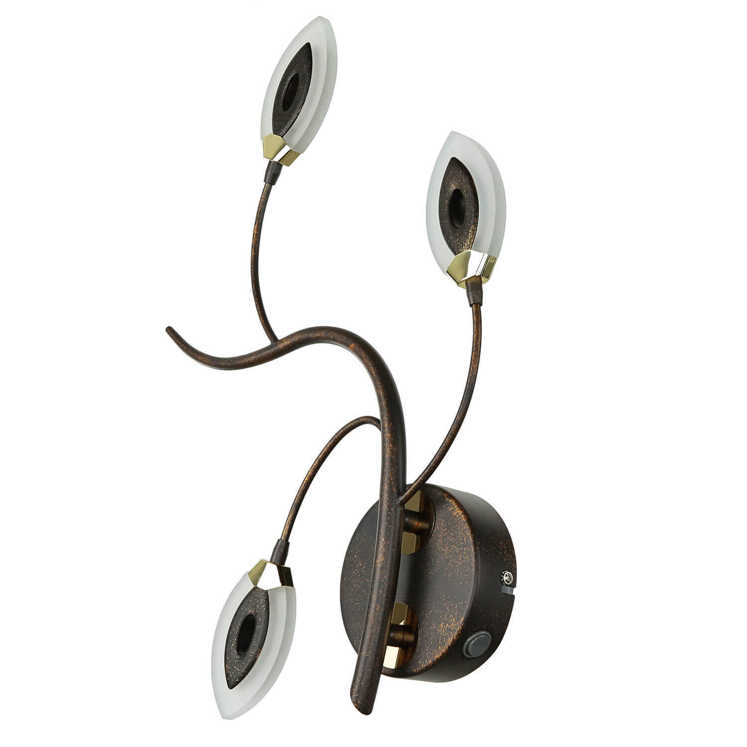 LED Wandlampe GORI Rostbraun Floral Modern