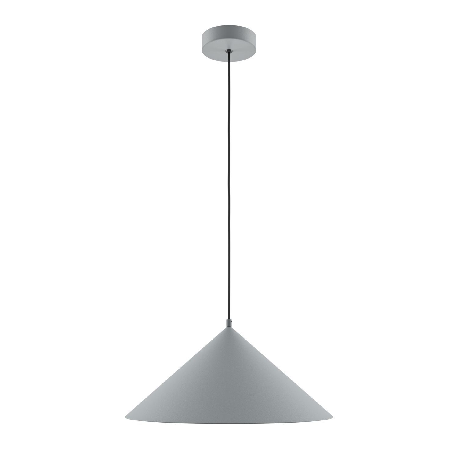 Hängelampe Metall E27 Ø 35 cm rund H: max. 318 cm Grau