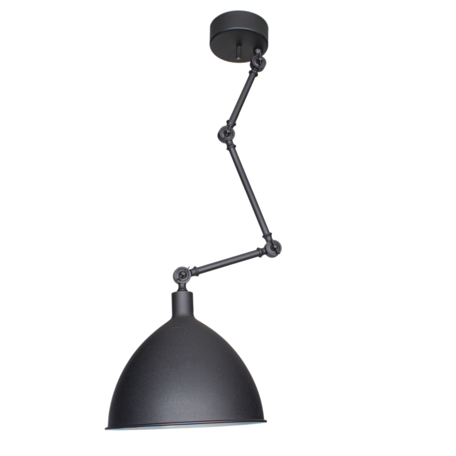 Deckenlampe verstellbar Gelenkarm H: max. 105 cm Schwarz E27