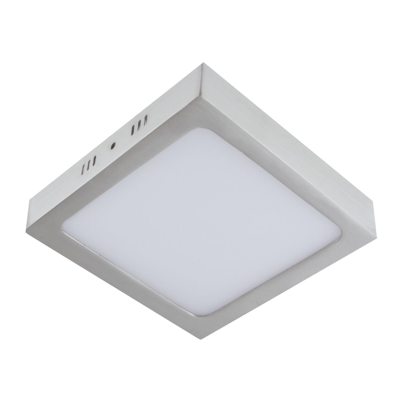 LED Deckenlampe eckig B: 30 cm Chrom Weiß 4000 K