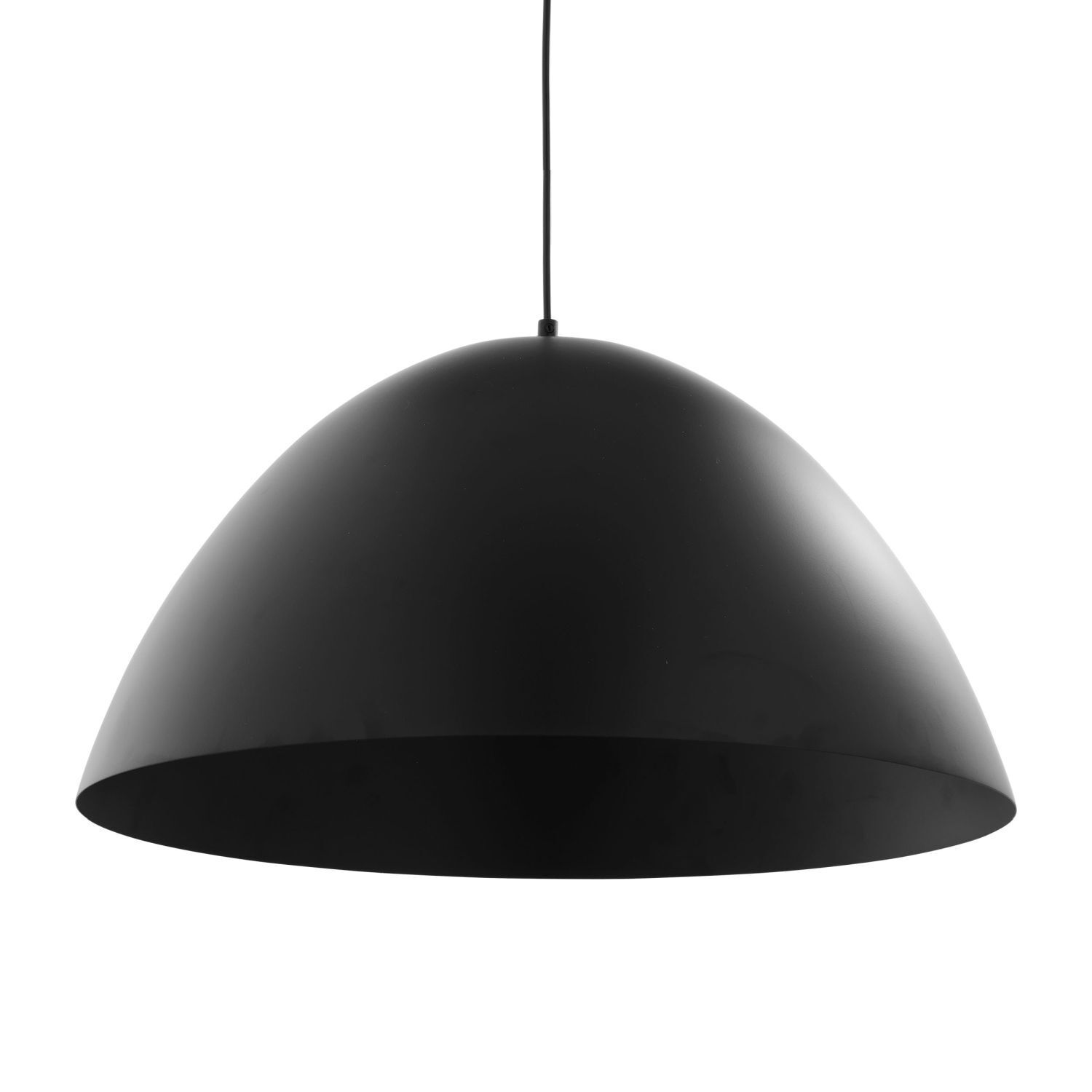 Hängelampe Metall Schwarz Ø 50 cm rund E27