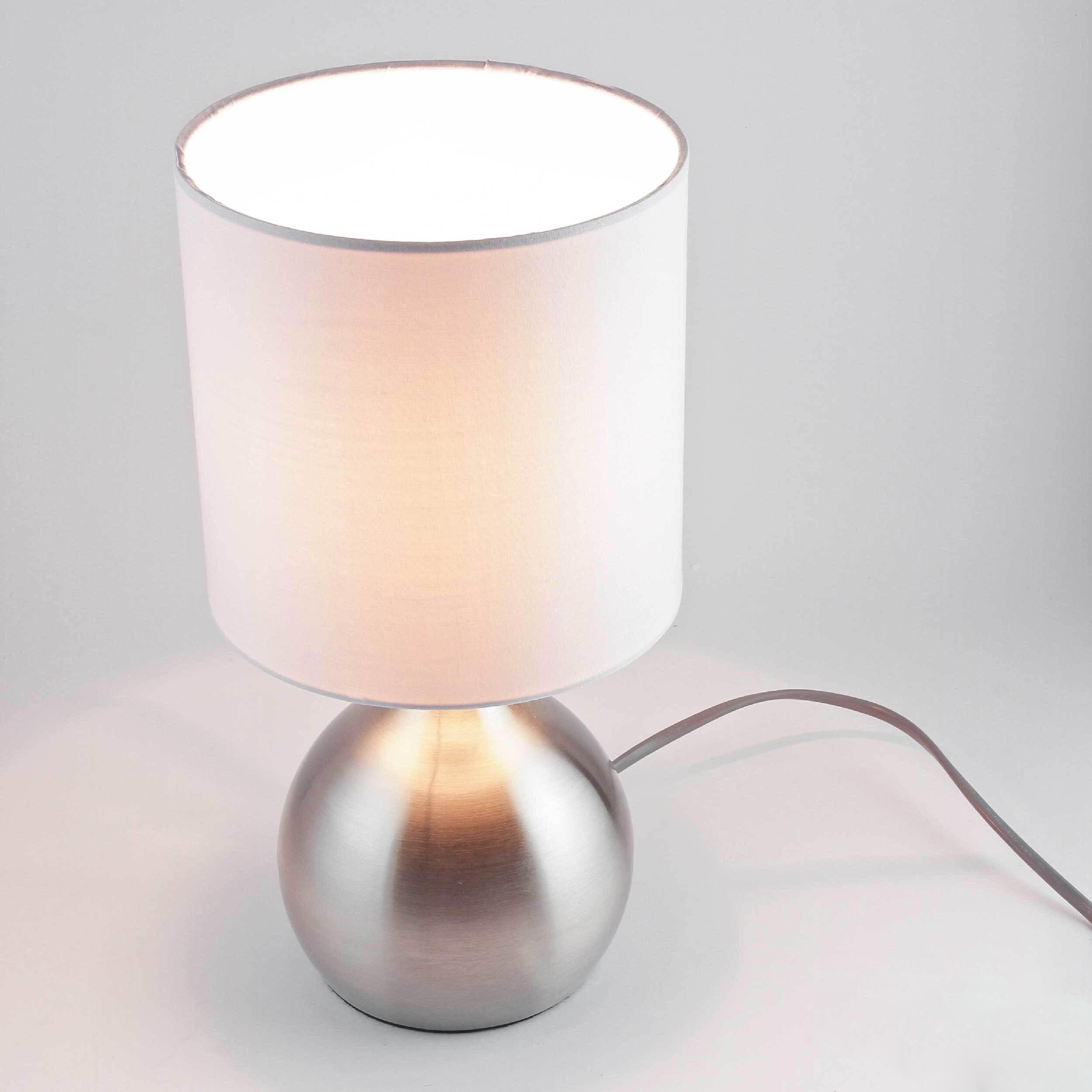 Dimmbare Touch Schreibtischleuchte Touchdimmer Modern silbern