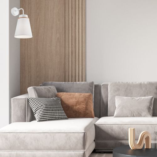 Helle Wandlampe KIMMIE Weiß Modern Leuchte