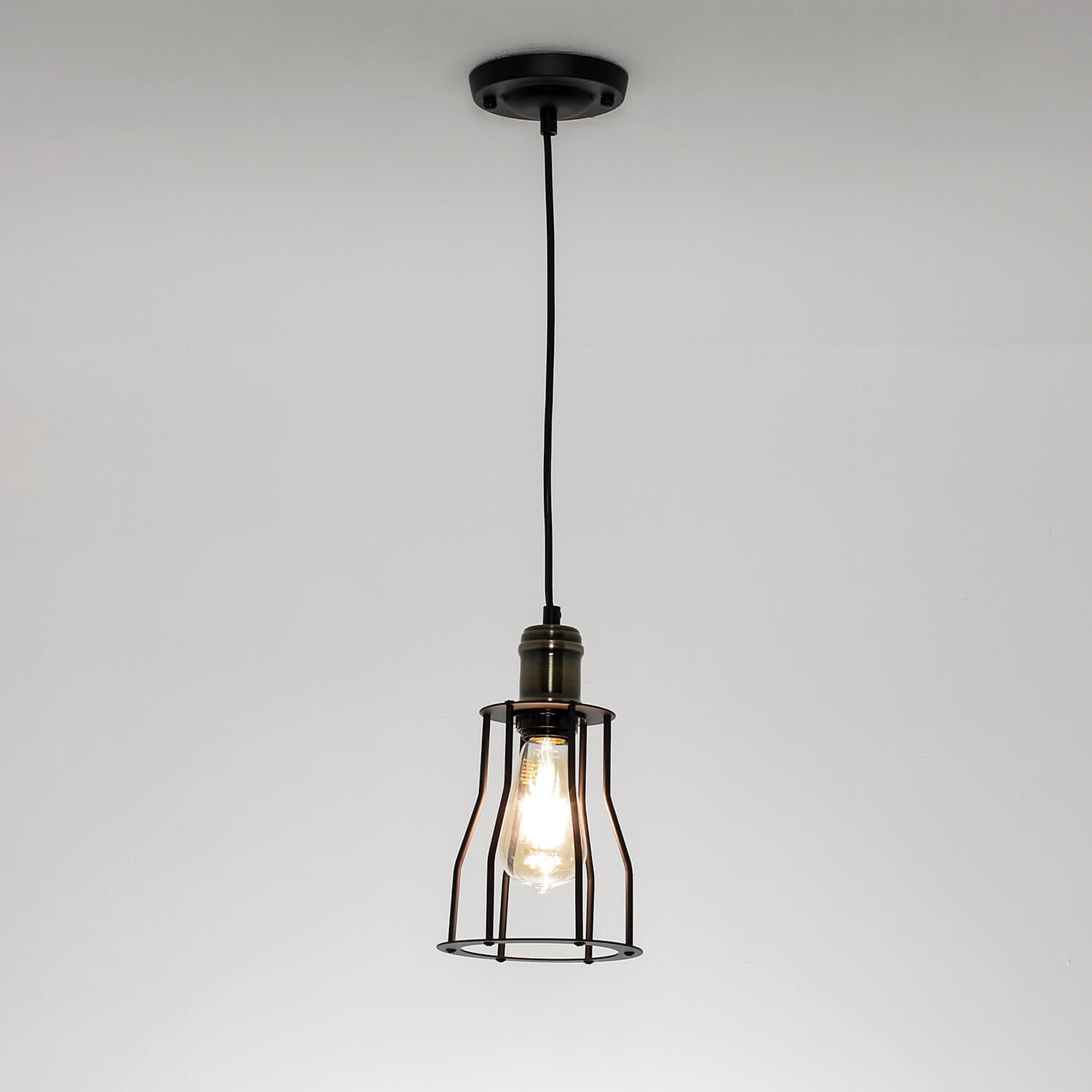 Pendelleuchte DURHAM in Kupfer E27 Industrial Design Lampe