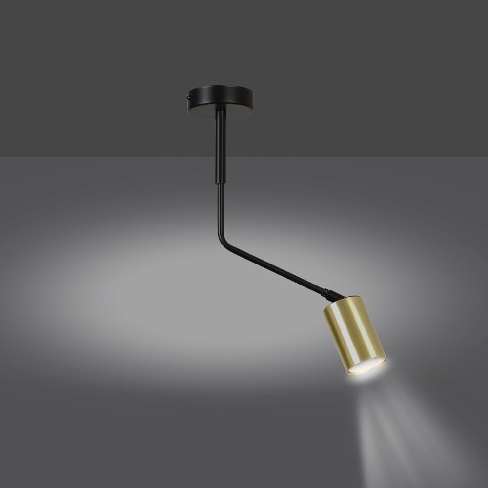 Deckenleuchte Schwarz Gold verstellbar GU10 Metall
