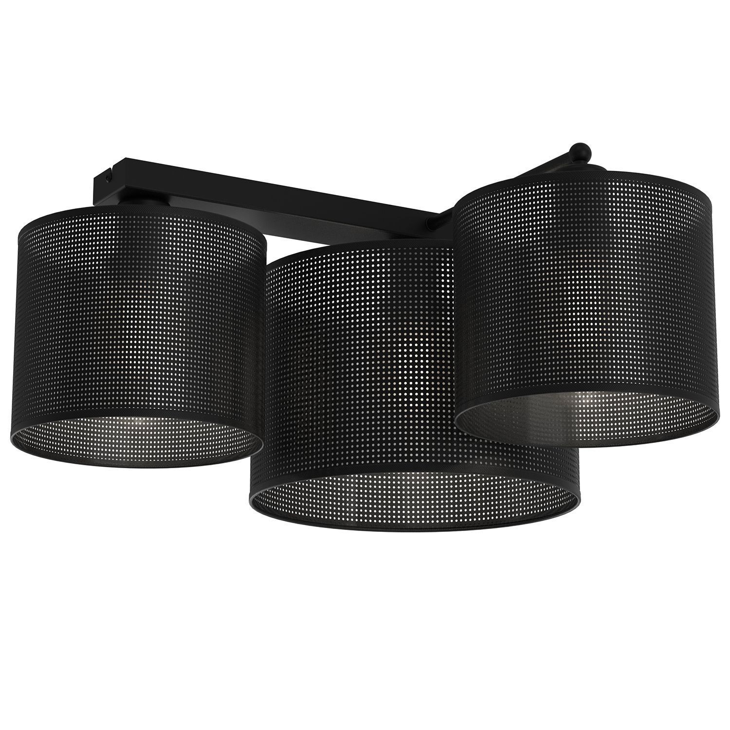 Deckenlampe Metall E27 Schwarz 3-flammig L:43 cm LITITA