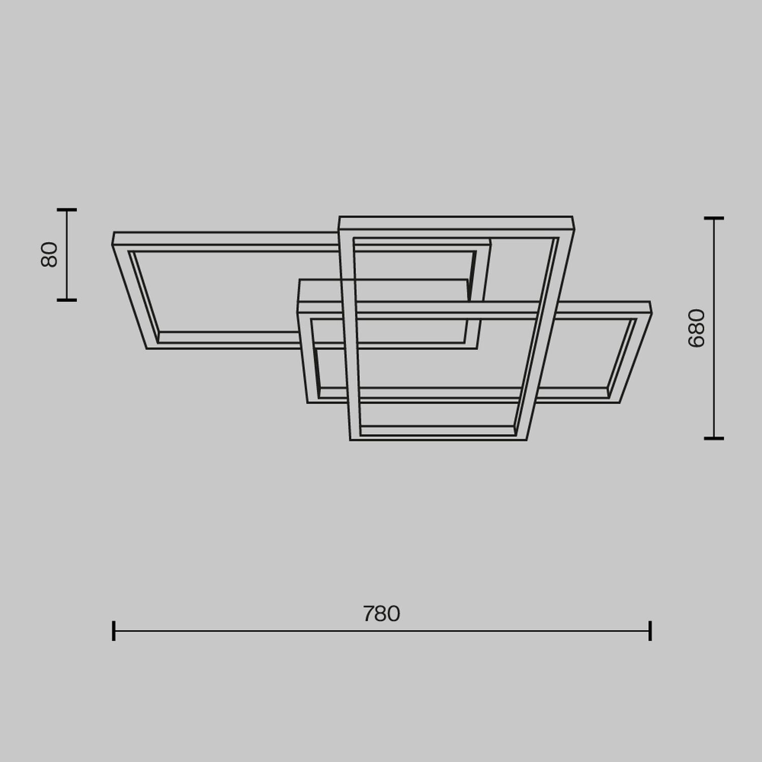 LED Deckenleuchte Metall in Gold 4300 lm Modern TANJA