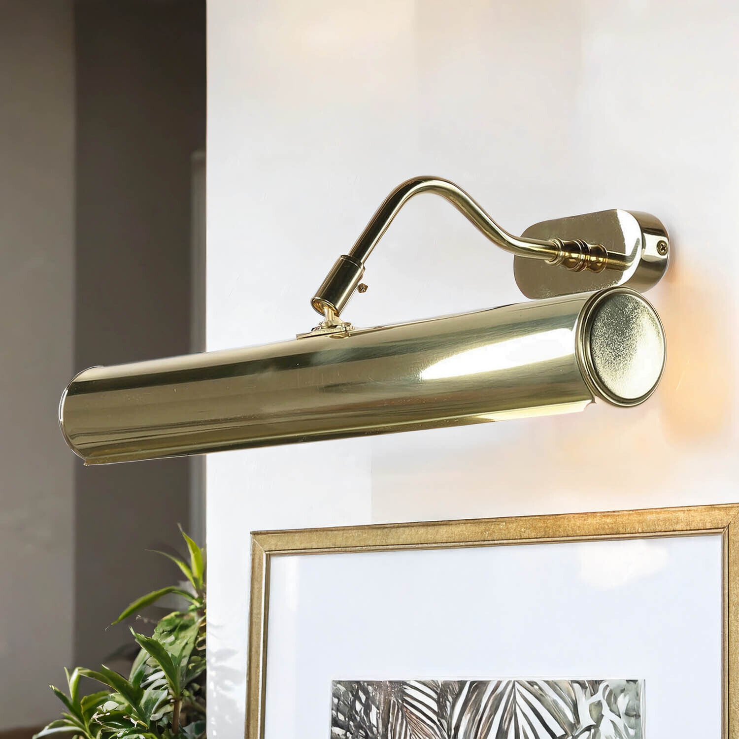 Bilderleuchte Messing B: 40 cm 2x E14 schwenkbar Bilderleuchte Messing B: 40 cm 2x E14 schwenkbar