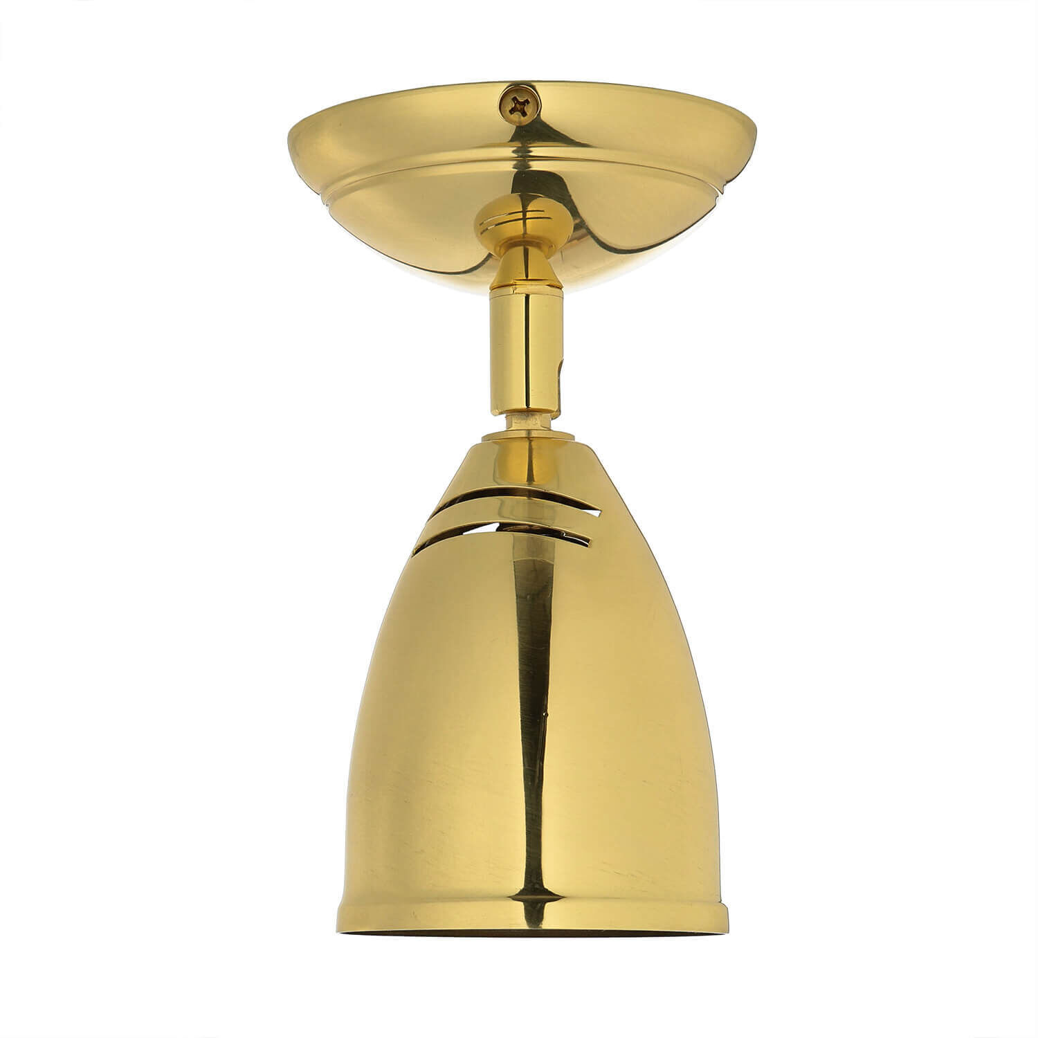 Spot Lampe klein Messing massiv E27 verstellbar Lampe