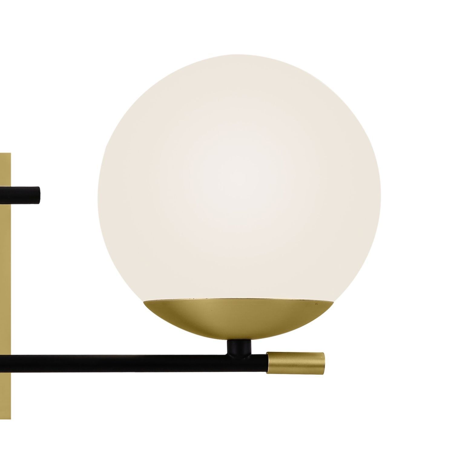 Wandlampe Metall Glas E14 44 cm breit 2-flammig Modern