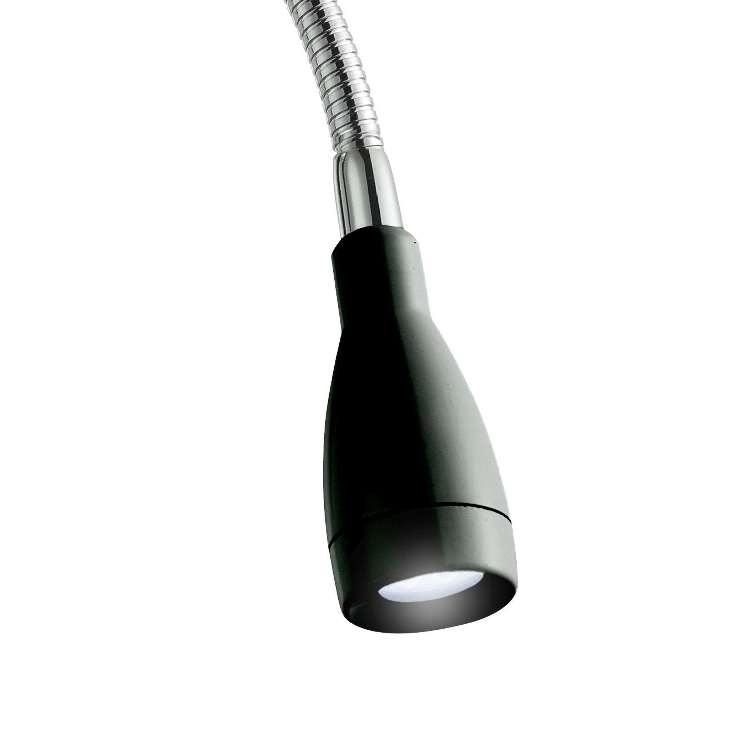 LED Wandspot mit Flexarm Schalter 6500 K in Schwarz