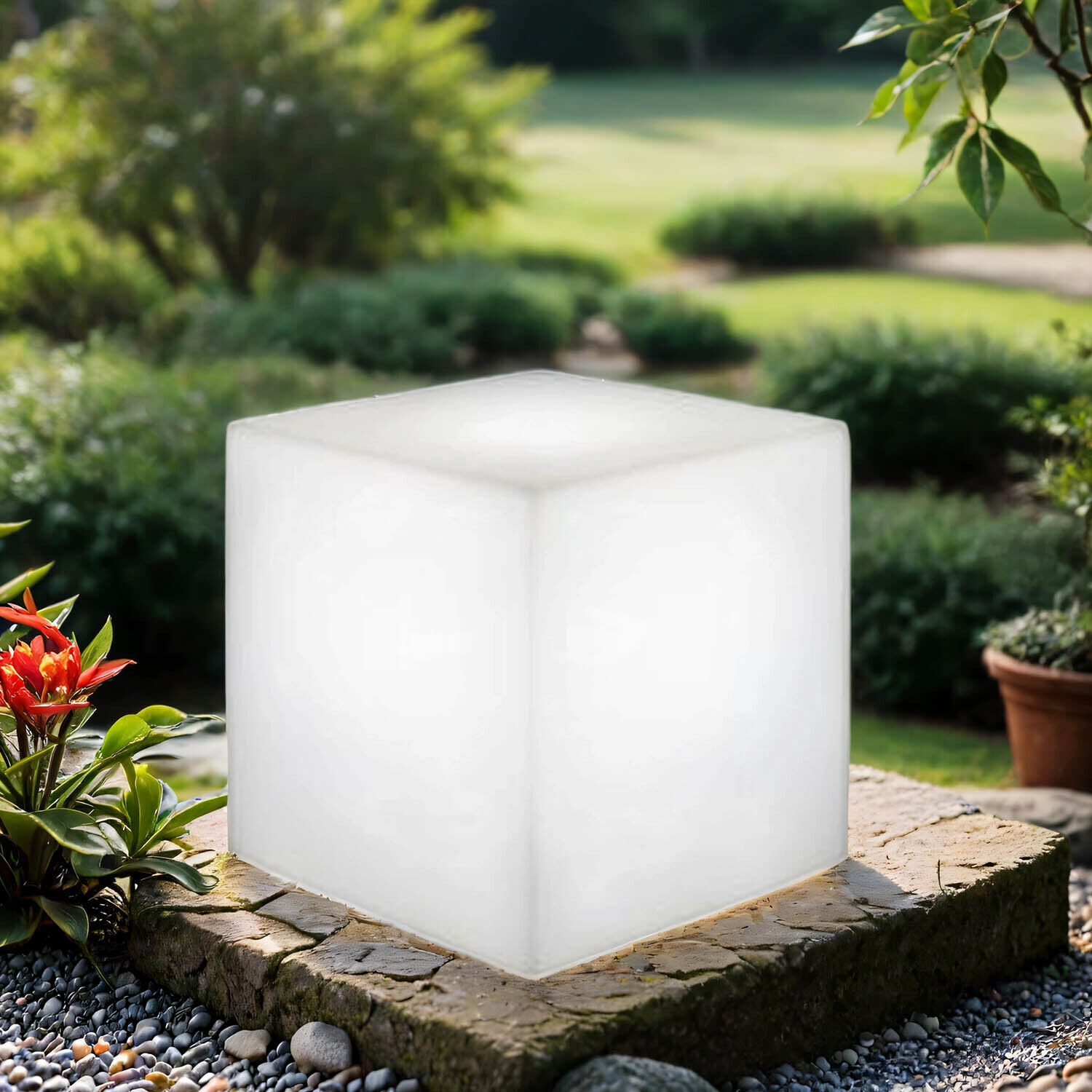 Solar Außenleuchte LED RGBW Dimmer Fernbedienung B: 32cm IP65 Solar Außenleuchte LED RGBW Dimmer Fernbedienung B: 32cm IP65