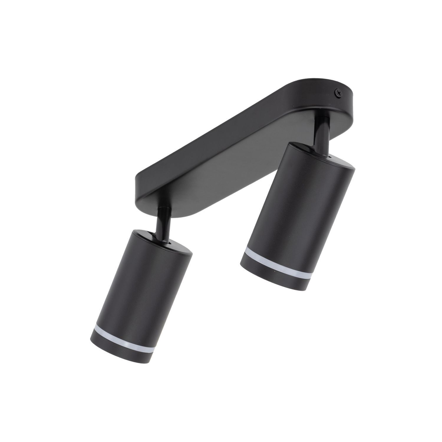 Deckenstrahler Metall 43,5cm lang Schwarz 2-flammig GU10