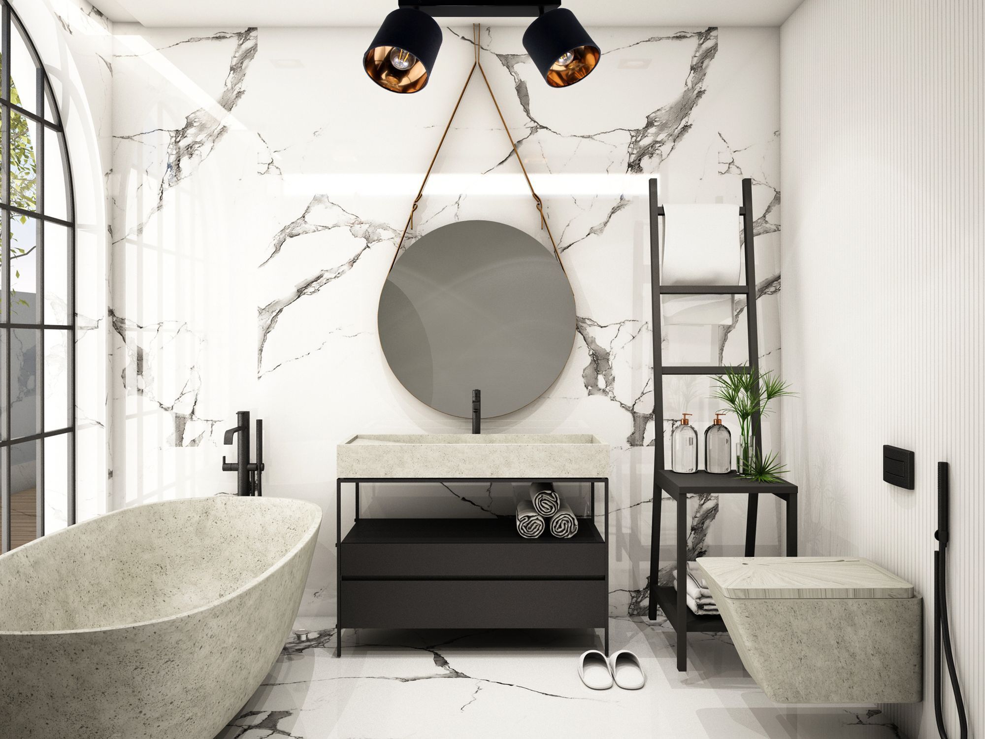 Flexibler Deckenstrahler Stoff Metall E27 70 cm lang Bad, Waschtisch, Waschbecken, Badmobiliar, Fliesen_Marmor