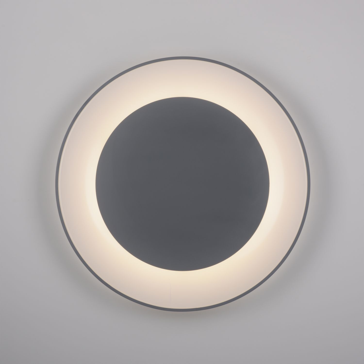 LED Deckenlampe mit Fernbedienung dimmbar Grau Ø70 cm Kunst, Porzellan, Töpferei, Teller