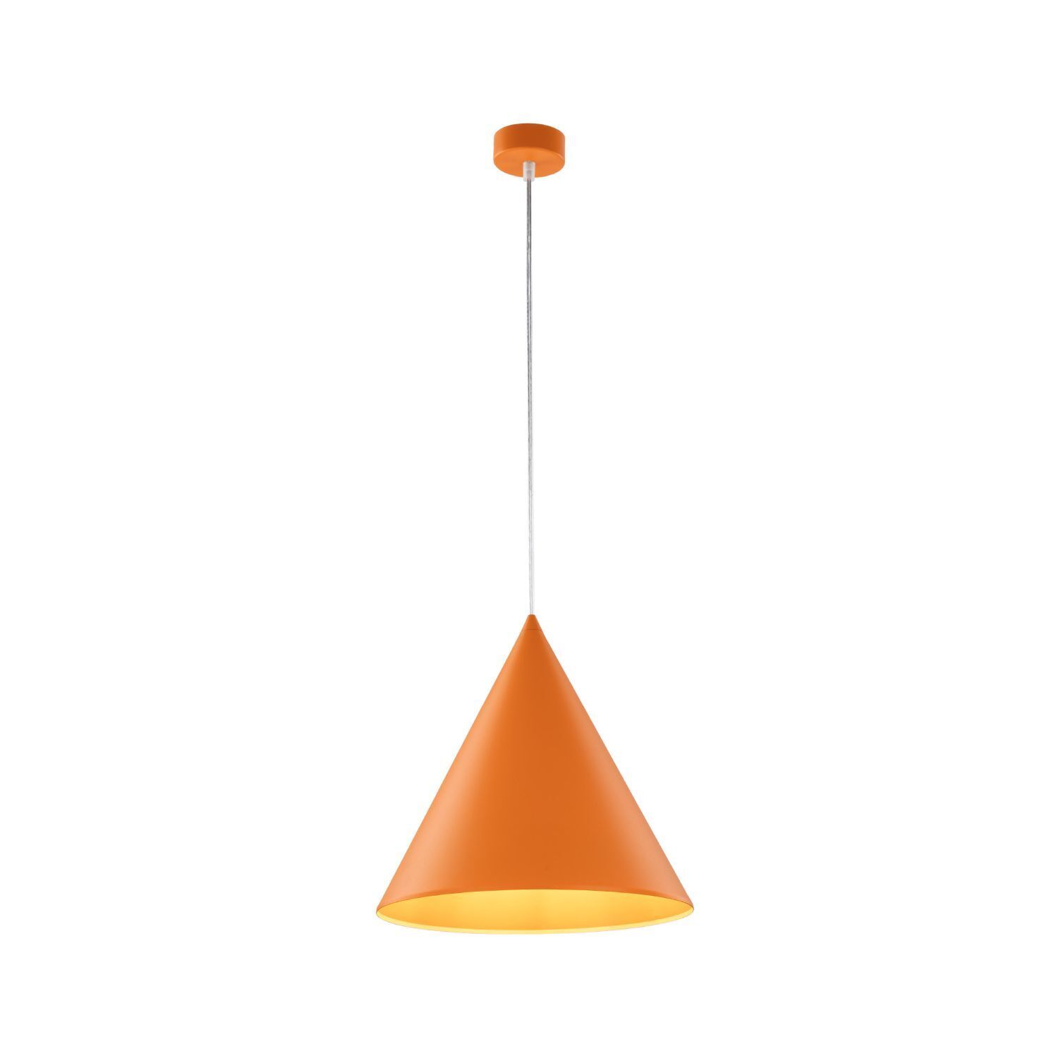 Hängeleuchte Metall Ø 32 cm H: max. 165 cm Orange E27 Lampe, Lampenschirm