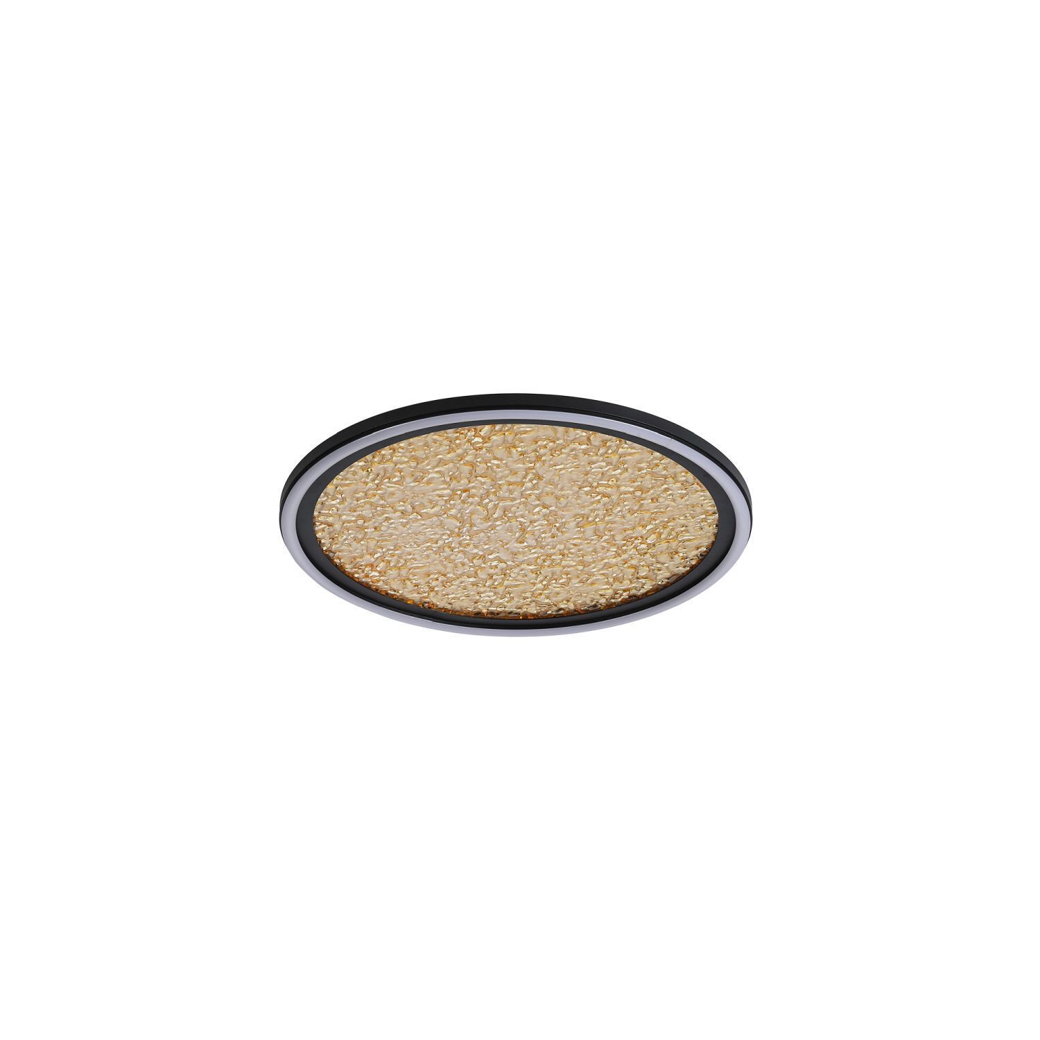 LED Deckenleuchte Schwarz Gold Metall 32 W Ø40 cm rund
