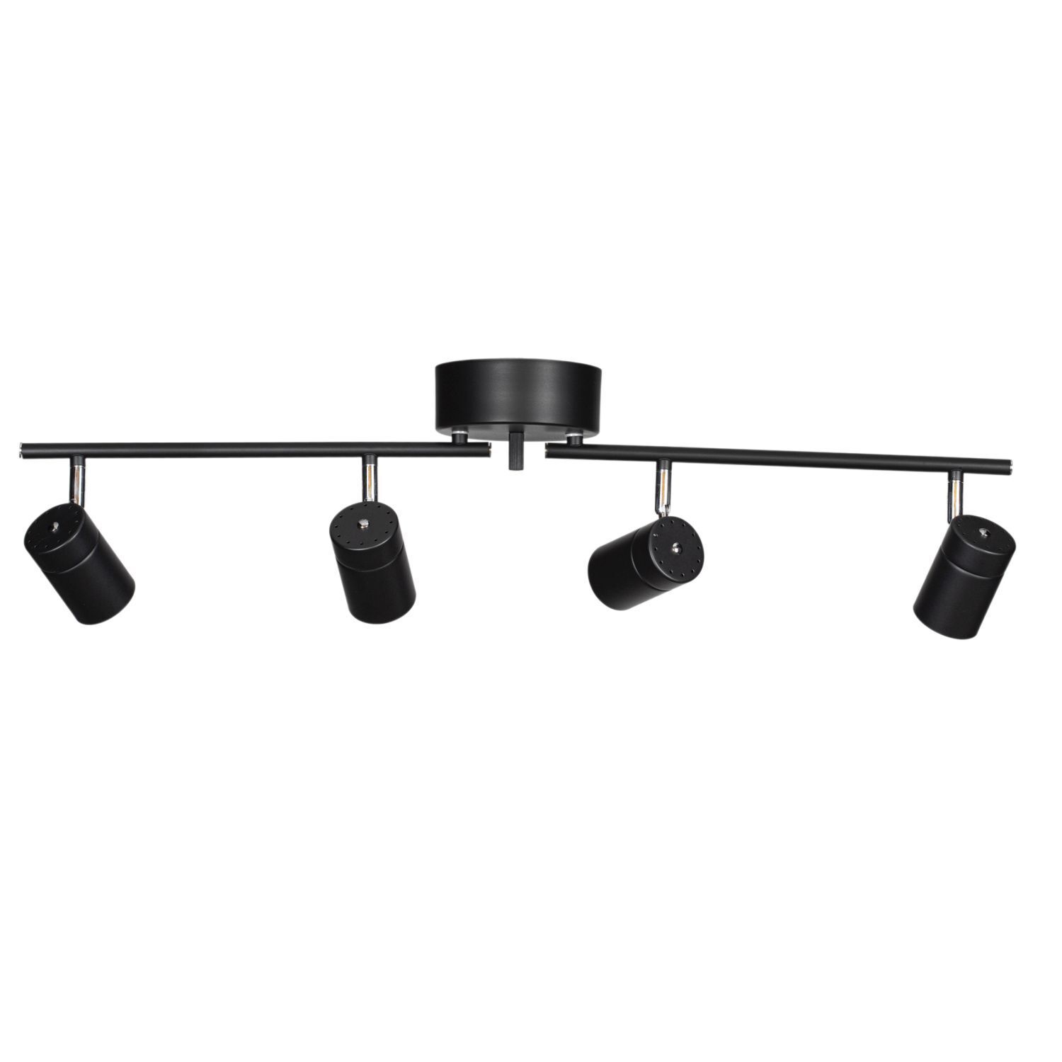 Deckenstrahler 4-flammig GU10 83 cm lang Schwarz Metall