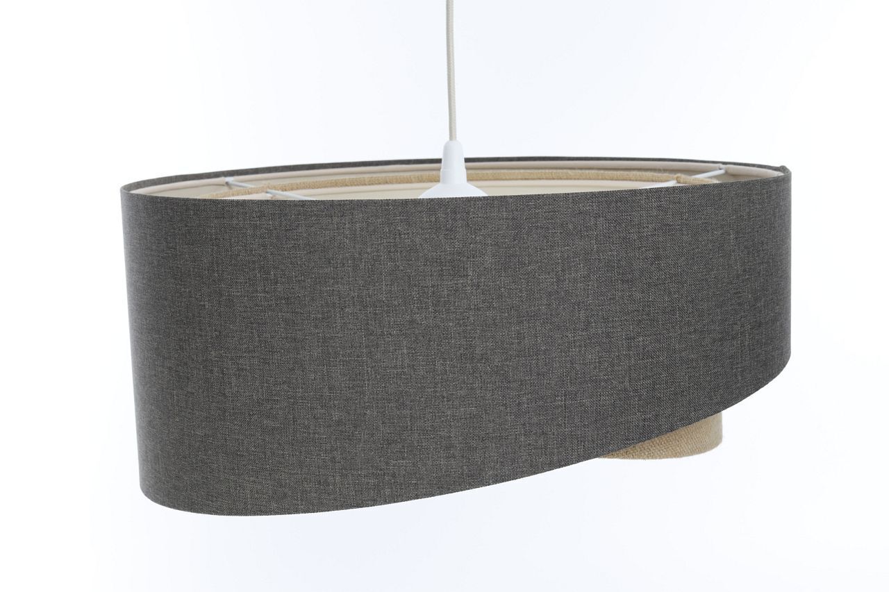 Hängeleuchte verstellbar Braun Beige E27 rund Ø 45 cm Modern Lampe, Lampenschirm, Mobiliar, Tasche, Handtasche