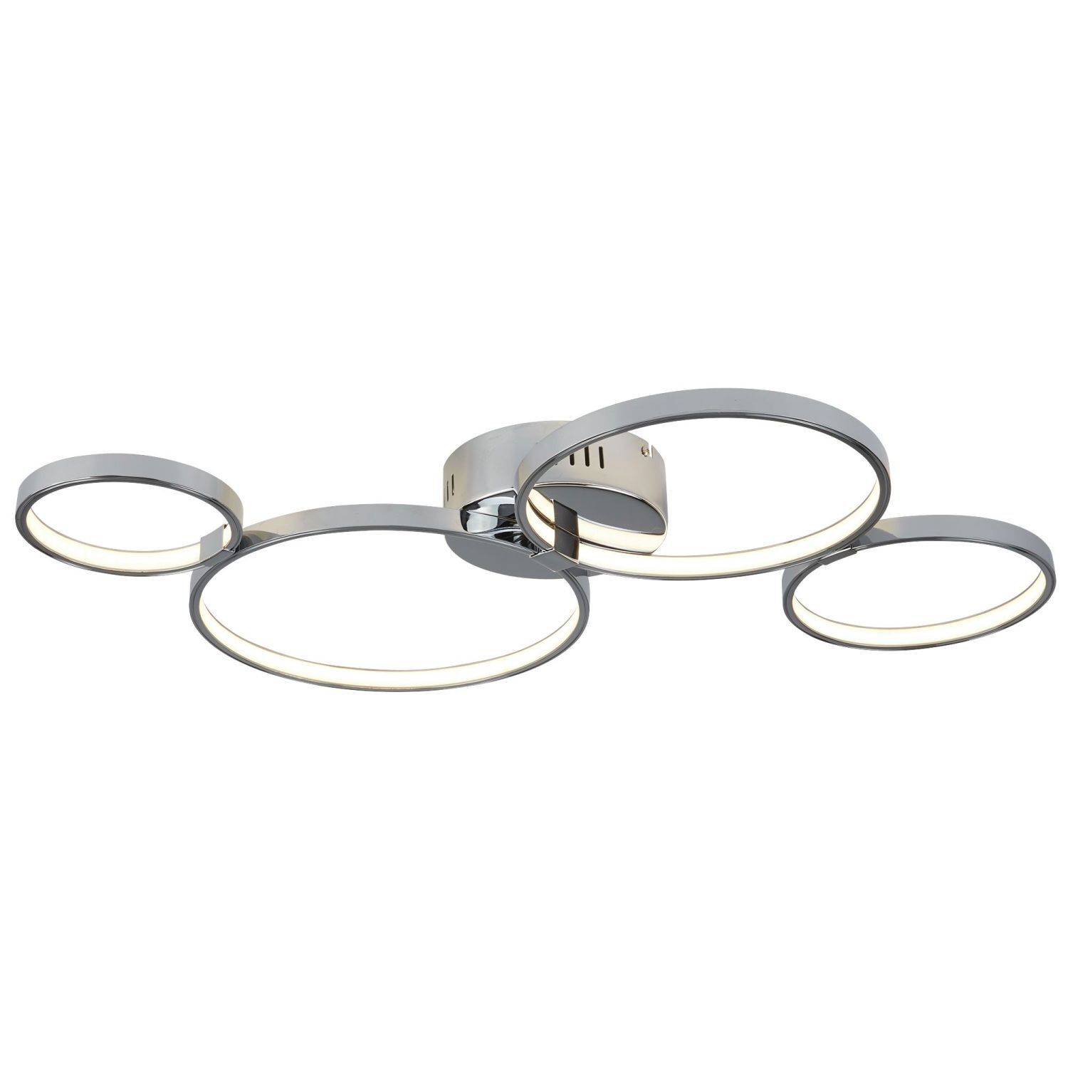 LED Deckenlampe Chrom B: 75 cm 3000 K 2240 lm Metall