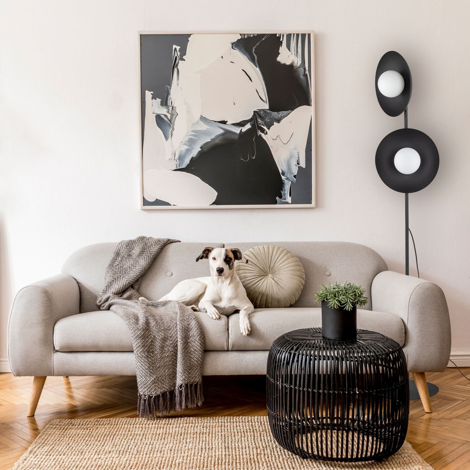 Wohnzimmer, Sofa, Hund, Pflegeleicht, Deko