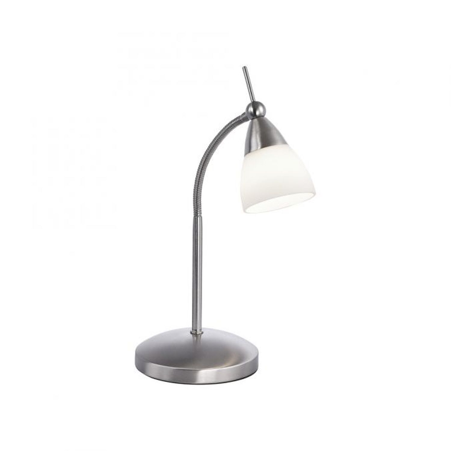 Flexible LED Tischlampe in Stahl Glas 3000 K dimmbar