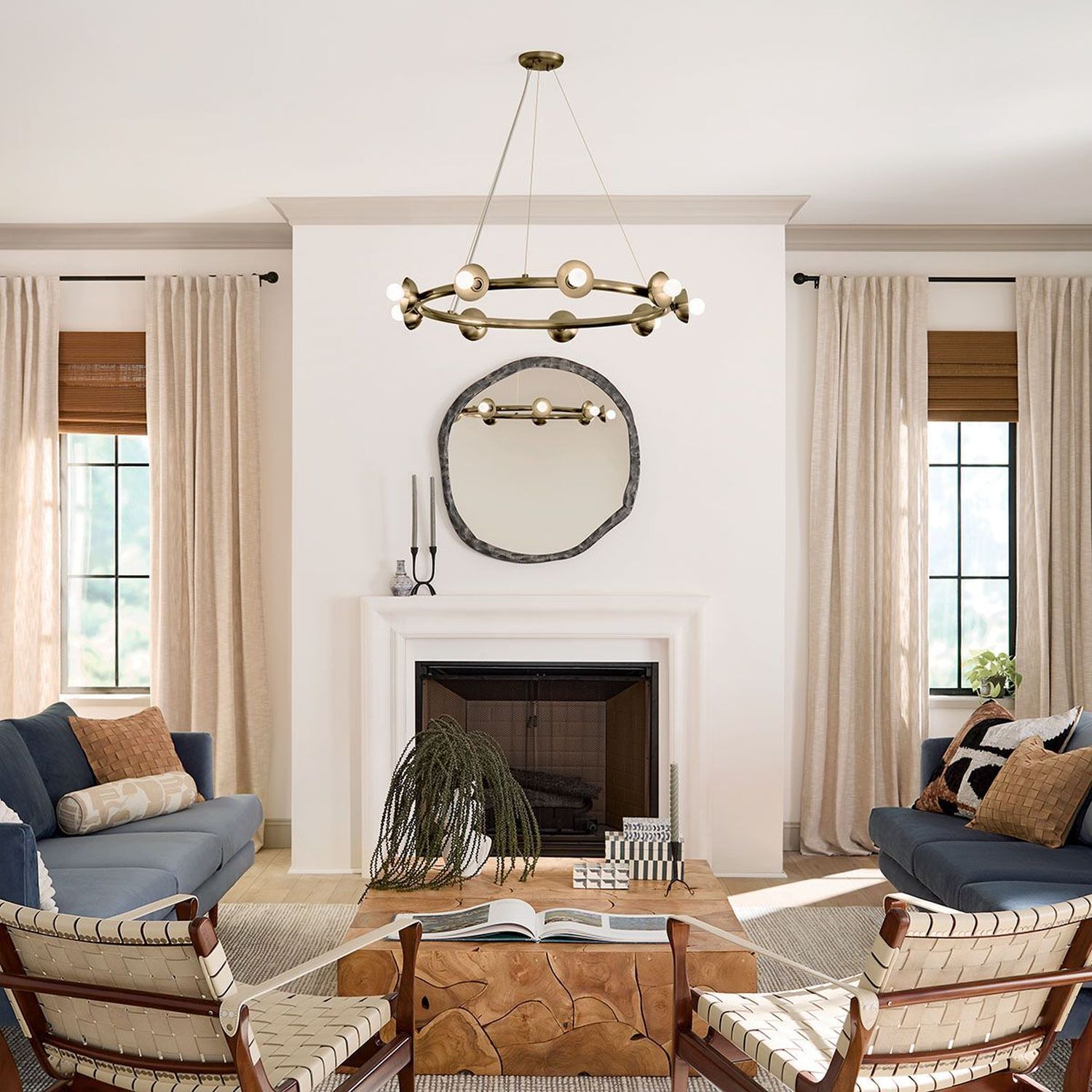 Hängelampe Metall rund D: 87,6 cm H: max. 185,5 cm E14 Dekoration für Zuhause, Drinnen, Innenarchitektur, Wohnzimmer, Tabelle