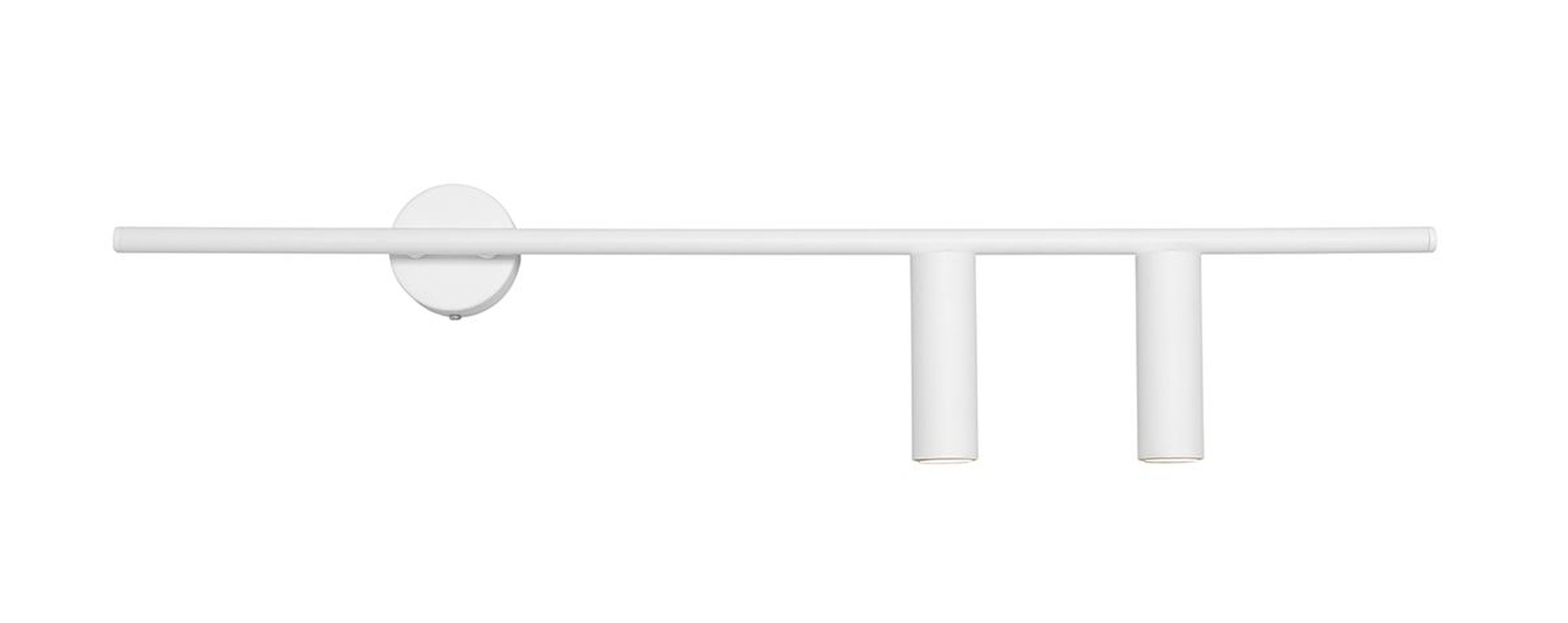 Weiße Wandleuchte Metall Zylinder GU10 T:5 cm 2-flammig