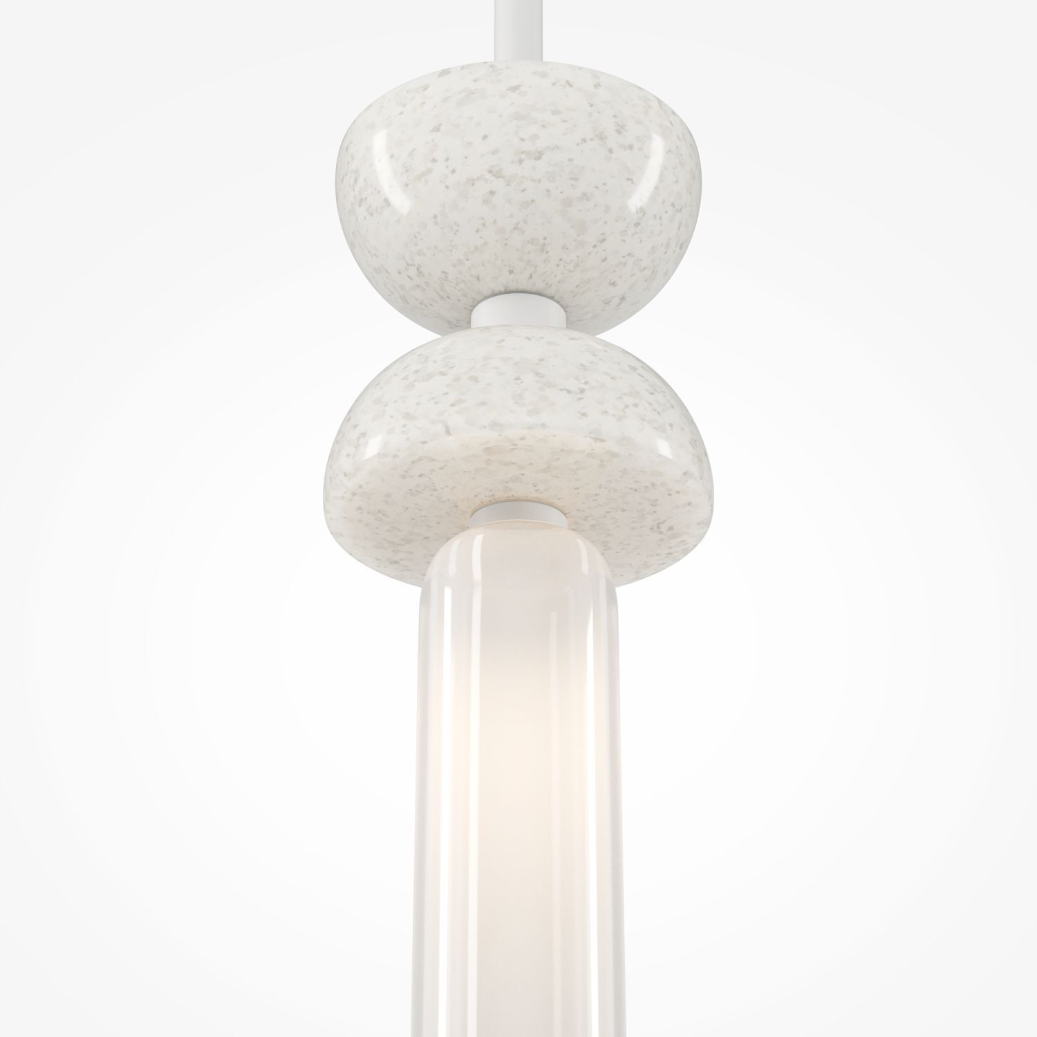 Hängelampe Metall Glas G9 D: 10 cm rund Modern MARIA