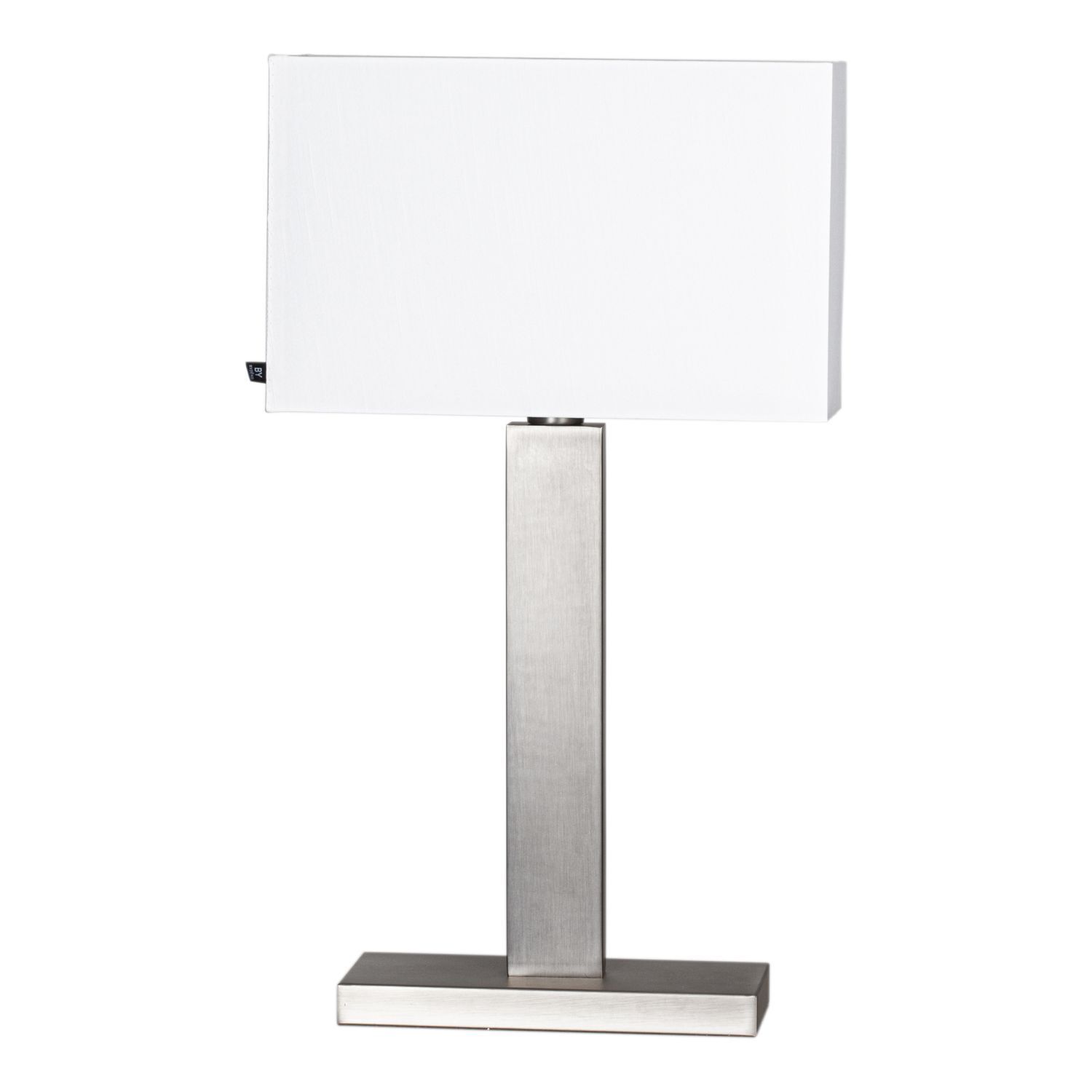 Tischlampe Metall Stoff 69,5 cm hoch E27 eckig Modern Lampe, Tischlampe