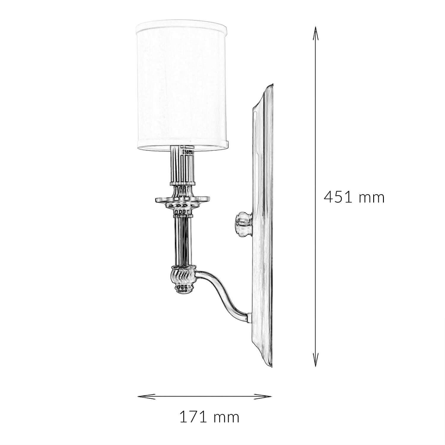 Wandlampe LUANA in Nickel B:11cm Design Lampe Lampe