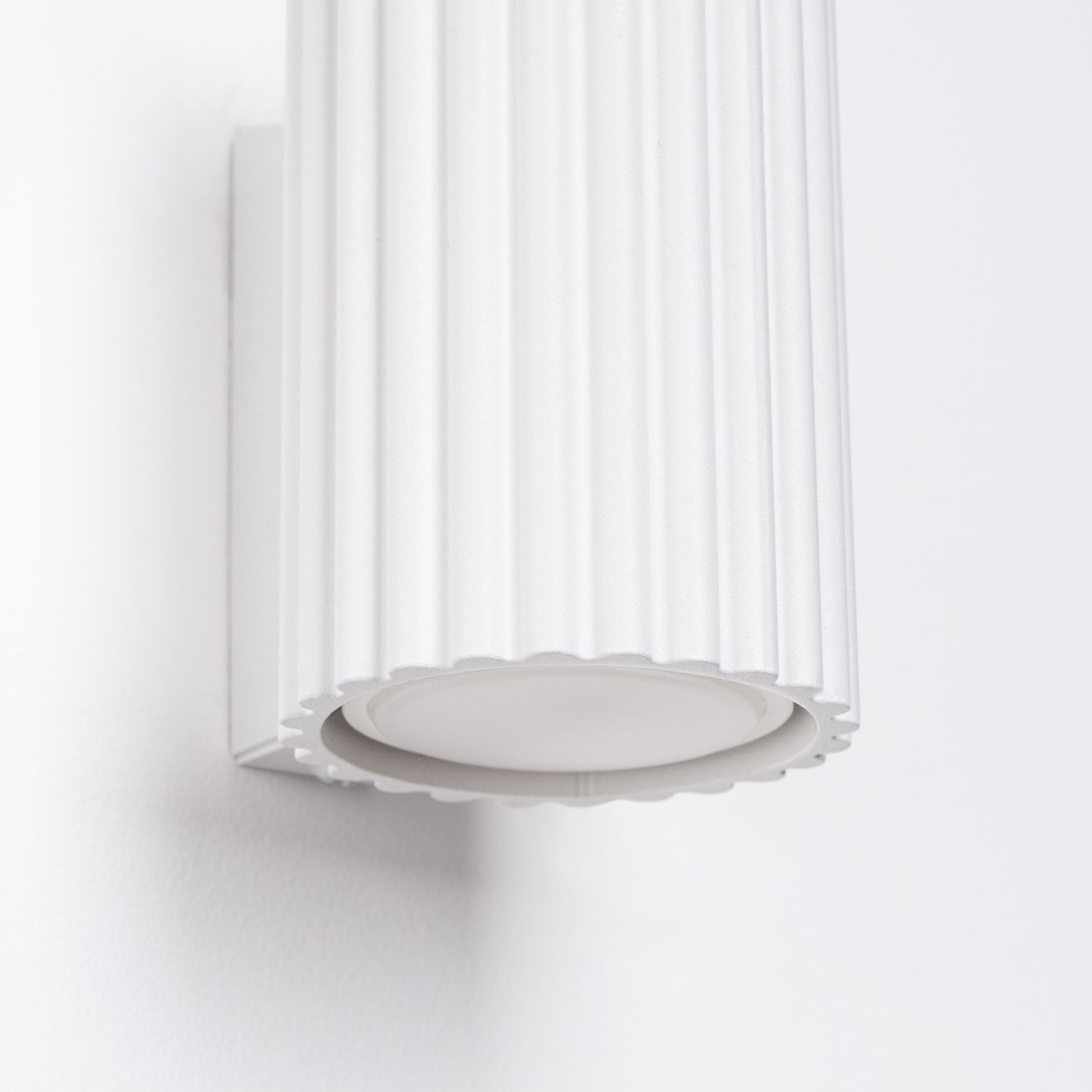 Wandlampe Weiß klein H: 10 cm GU10 aus Aluminium