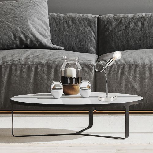 Tischlampe MADALYNN Chrom Modern H:32cm Metall