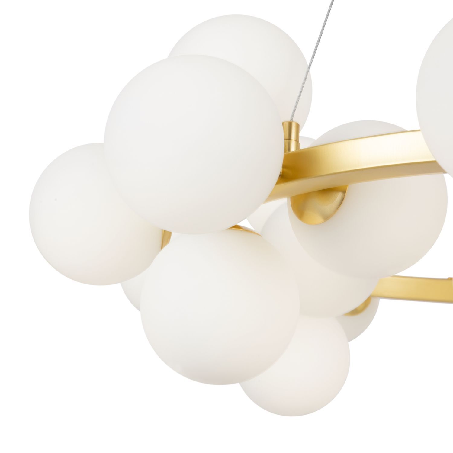 Pendelleuchte Metall Glas G9 B: 69 cm H: max. 135,4 cm Leuchter, Lampe, Deckenventilator, Gerät, Elektrisches Gerät