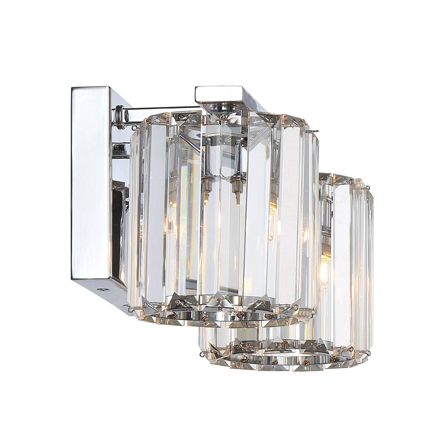 Badezimmerleuchte Kristall 34,3 cm breit IP44 mit 2x LED G9